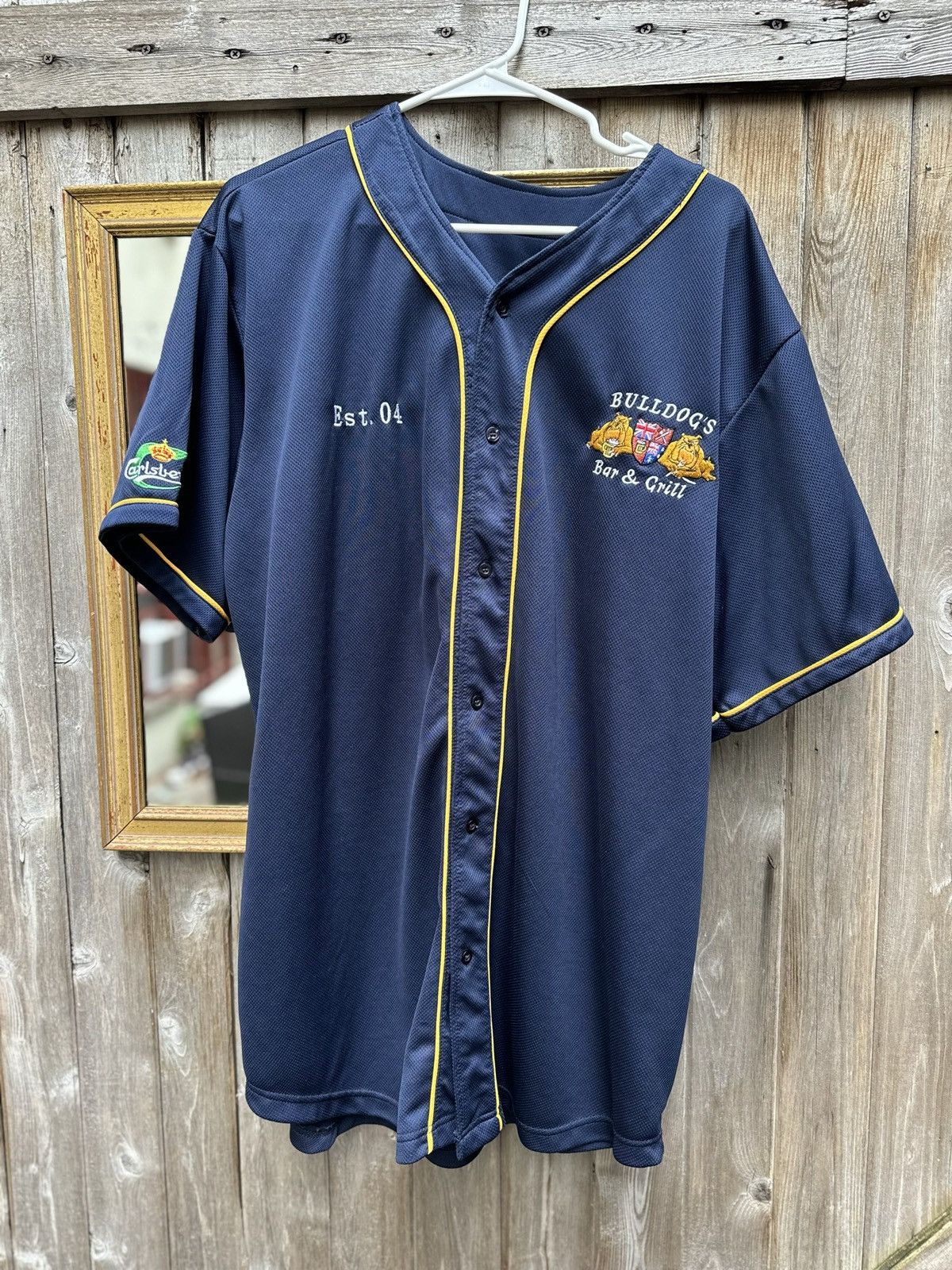 Vintage Hong Kong Baseball Jersey Insane Bulldog Embroidery Size US XL / EU 56 / 4 - 4 Thumbnail