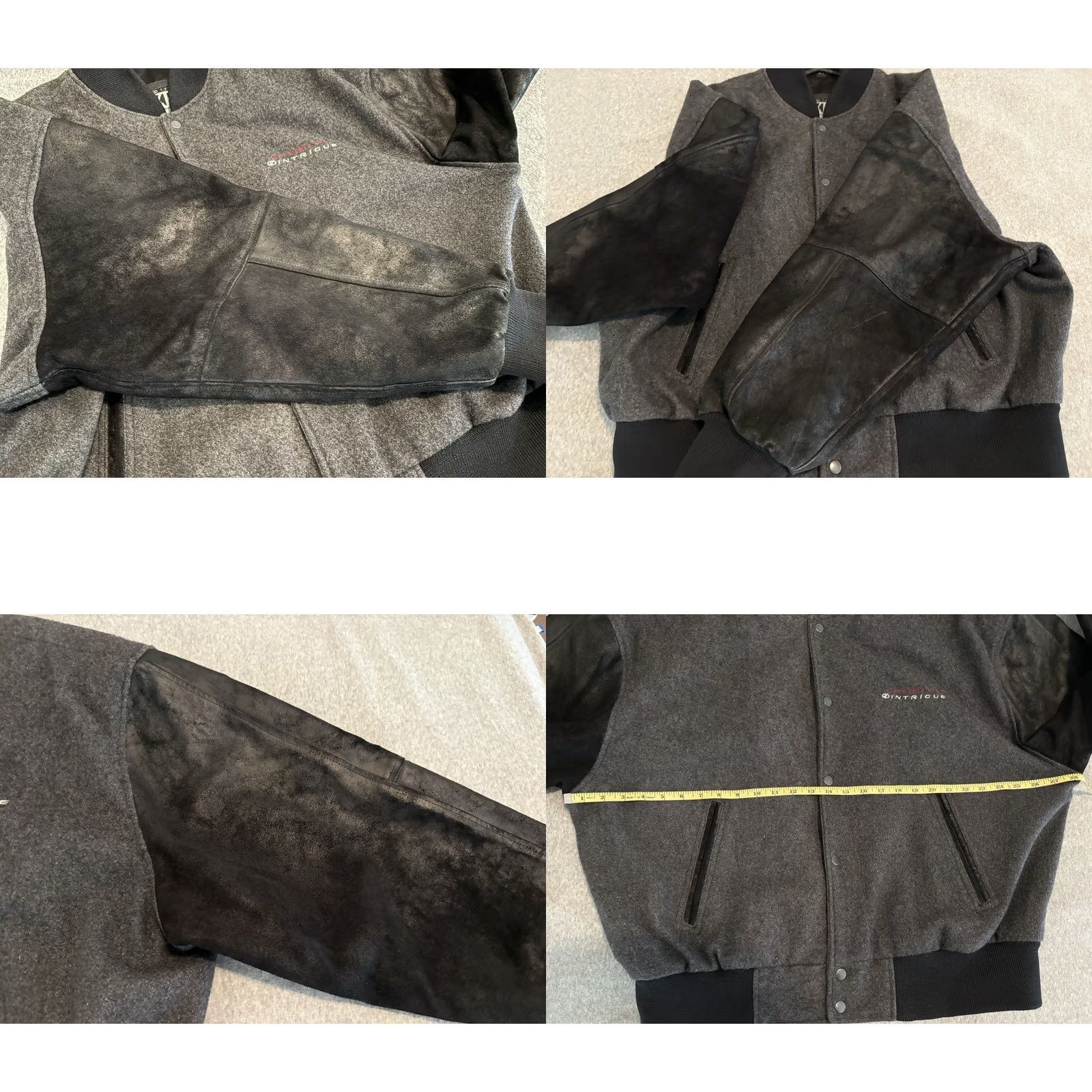Vfiles VINTAGE The X Files Expo Tour 1998 Gray Black Wool Leather Varsity Jacket XL Men's Bomber Jacket 90s Theme Size US XL / EU 56 / 4 - 8 Thumbnail