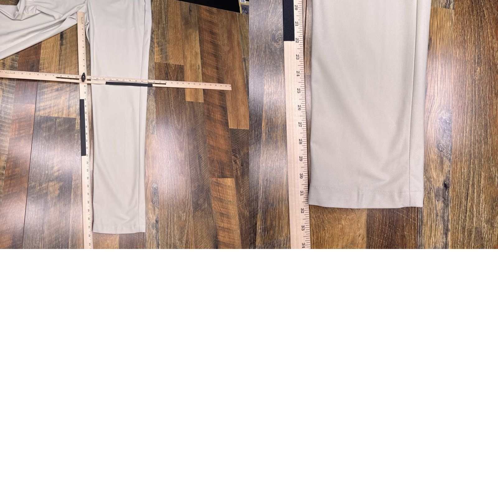 Vintage Penguin Mens Slim Pants 33x32 Beige Mid Rise Stretch Chino Straight Pocket Button Zip Business Casual Workwear New Size US 33 - 9 Thumbnail