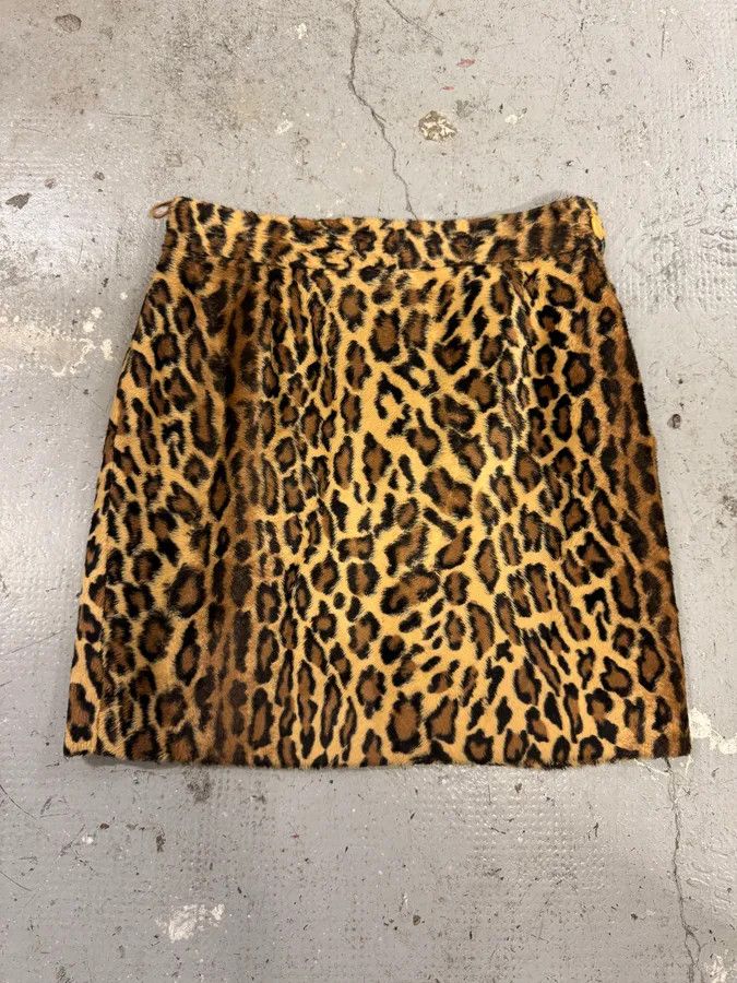 Moschino × Vintage Moschino Leopard Fur Effect Skirt Size 27" / US 4 / IT 40 - 5 Thumbnail