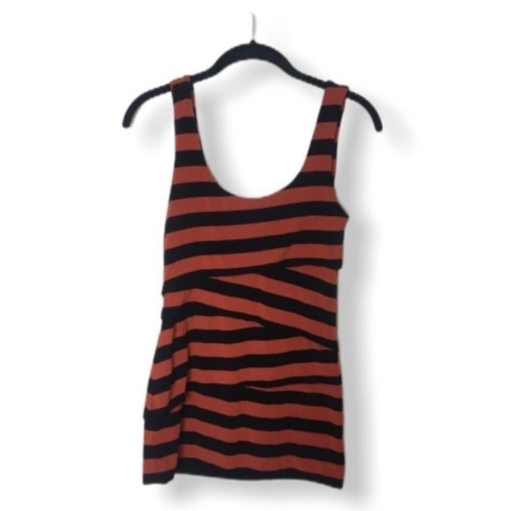 Other Philosophy Black & Orange Striped Sleeveless Top | Size XS | Size XS / US 0-2 / IT 36-38 - 2 Thumbnail