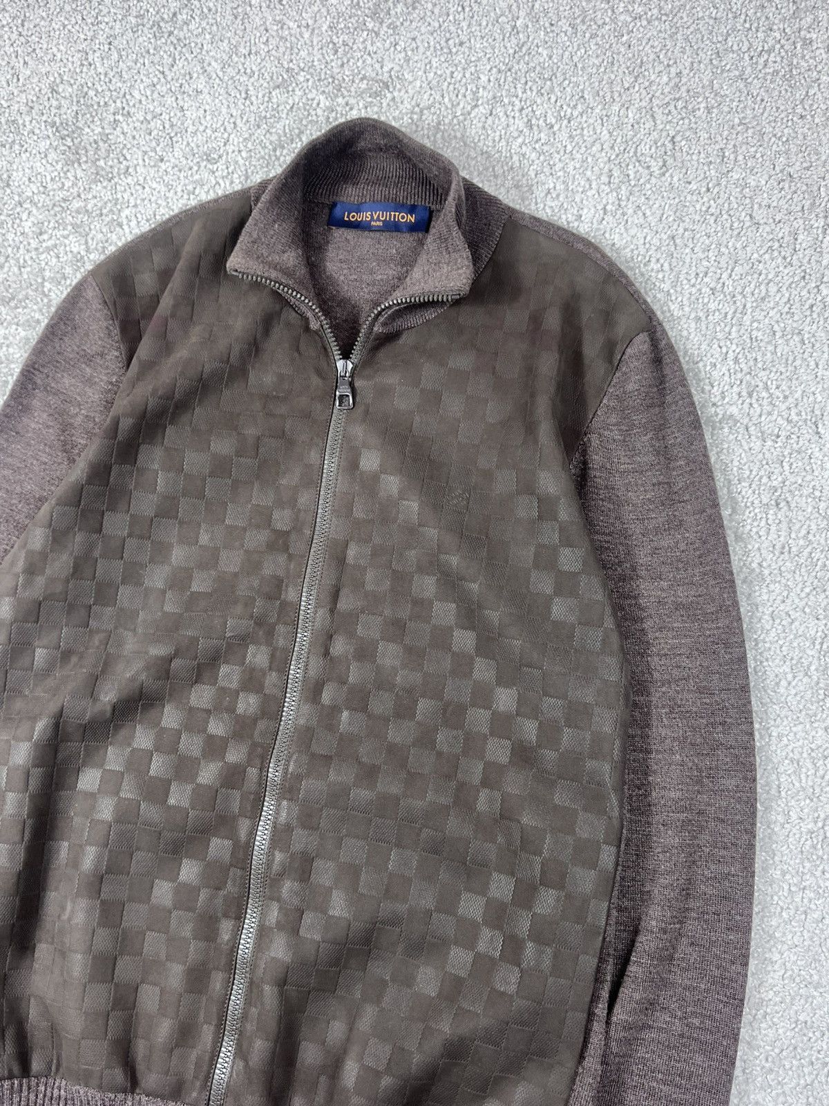 Louis Vuitton Louis Vuitton Brown Damier Signature Zip Up Cardigan Sweater Size US M / EU 48-50 / 2 - 3 Thumbnail