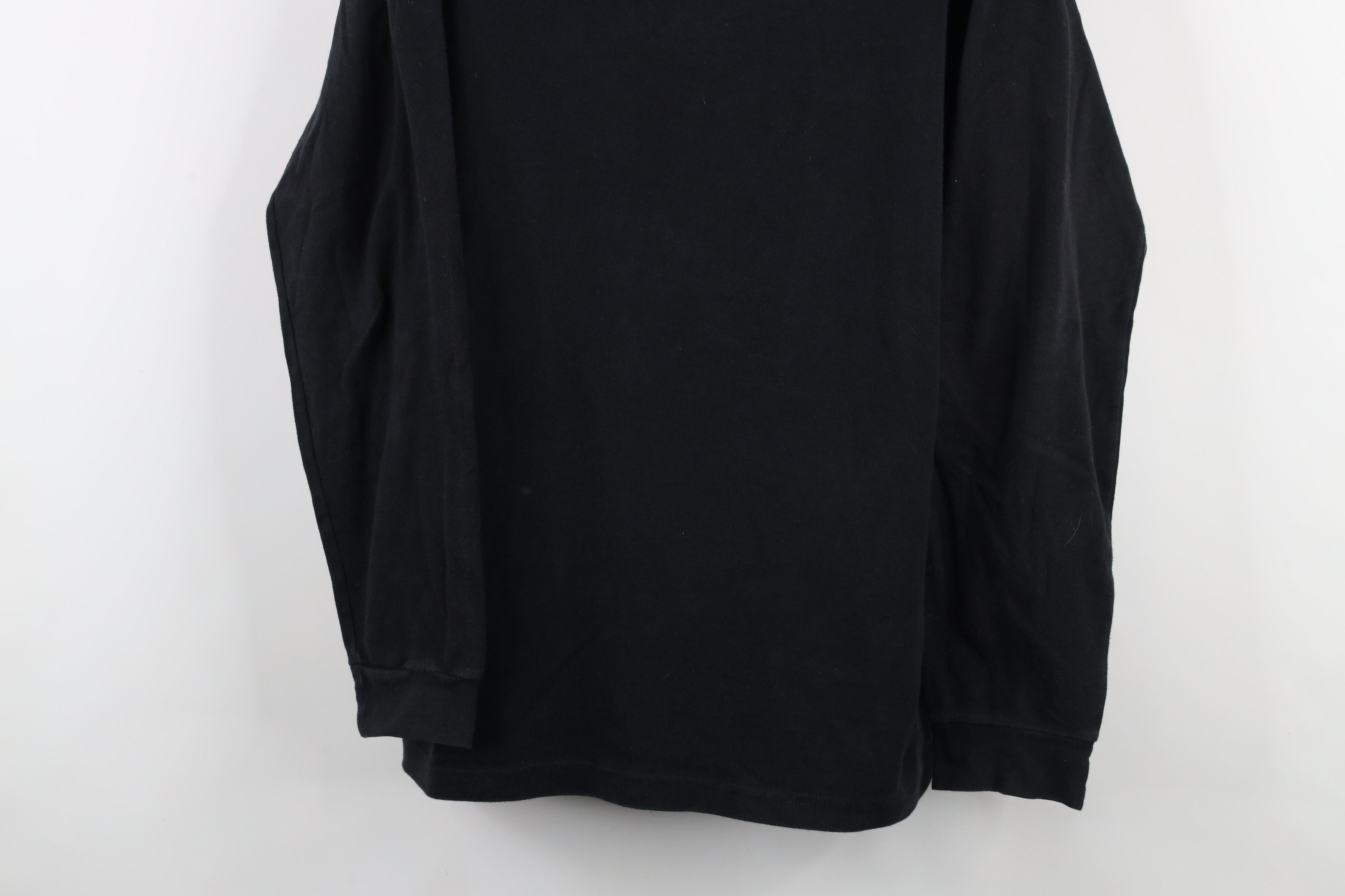 Vintage Vintage 90s Streetwear Mock Neck Long Sleeve T-Shirt Black Size XL / US 12-14 / IT 48-50 - 3 Thumbnail