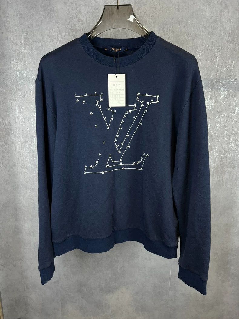 Louis Vuitton Louis Vuitton Dark Blue Lianliankan Sweatshirt Size US M / EU 48-50 / 2 - 1 Thumbnail