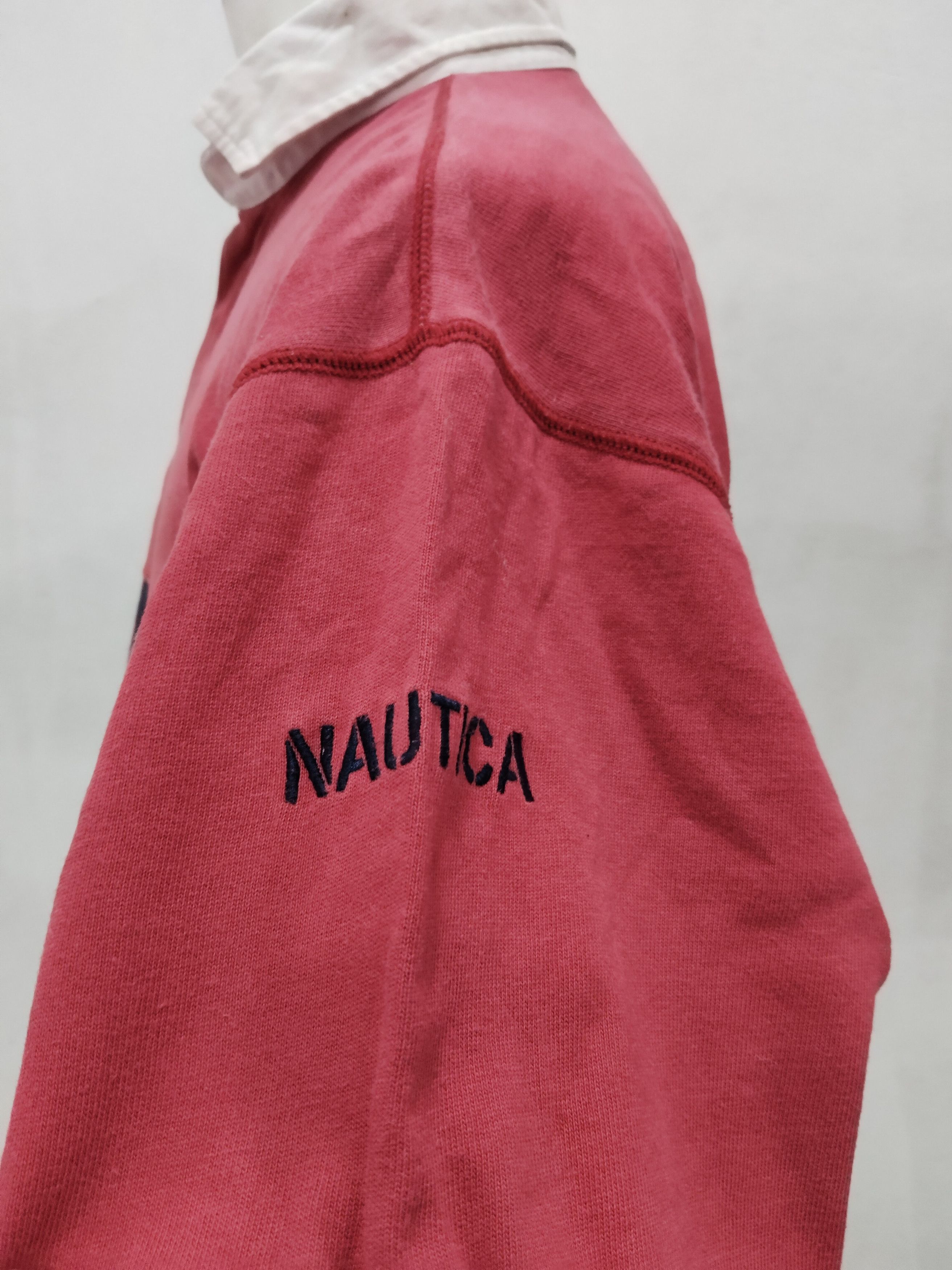 Nautica × Vintage Vintage Nautica Rugby Long Sleeve Tshirt Size US XL / EU 56 / 4 - 4 Thumbnail