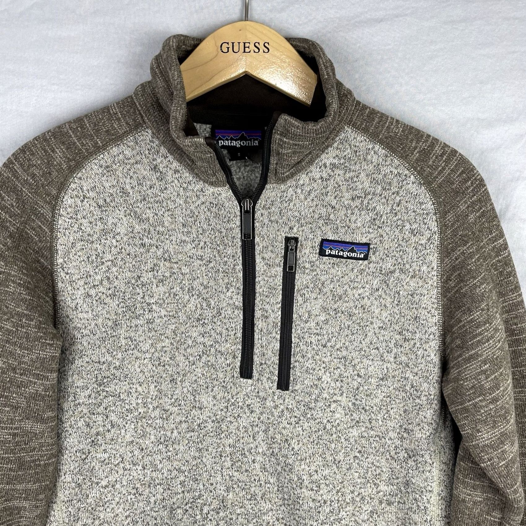 Patagonia Patagonia Sweater Men Small Half Zip Fleece Brown Outdoor Pullover Knit 1/4 Zip Zipper Embroidered Logo Casual Travel Workwear Size US S / EU 44-46 / 1 - 2 Thumbnail