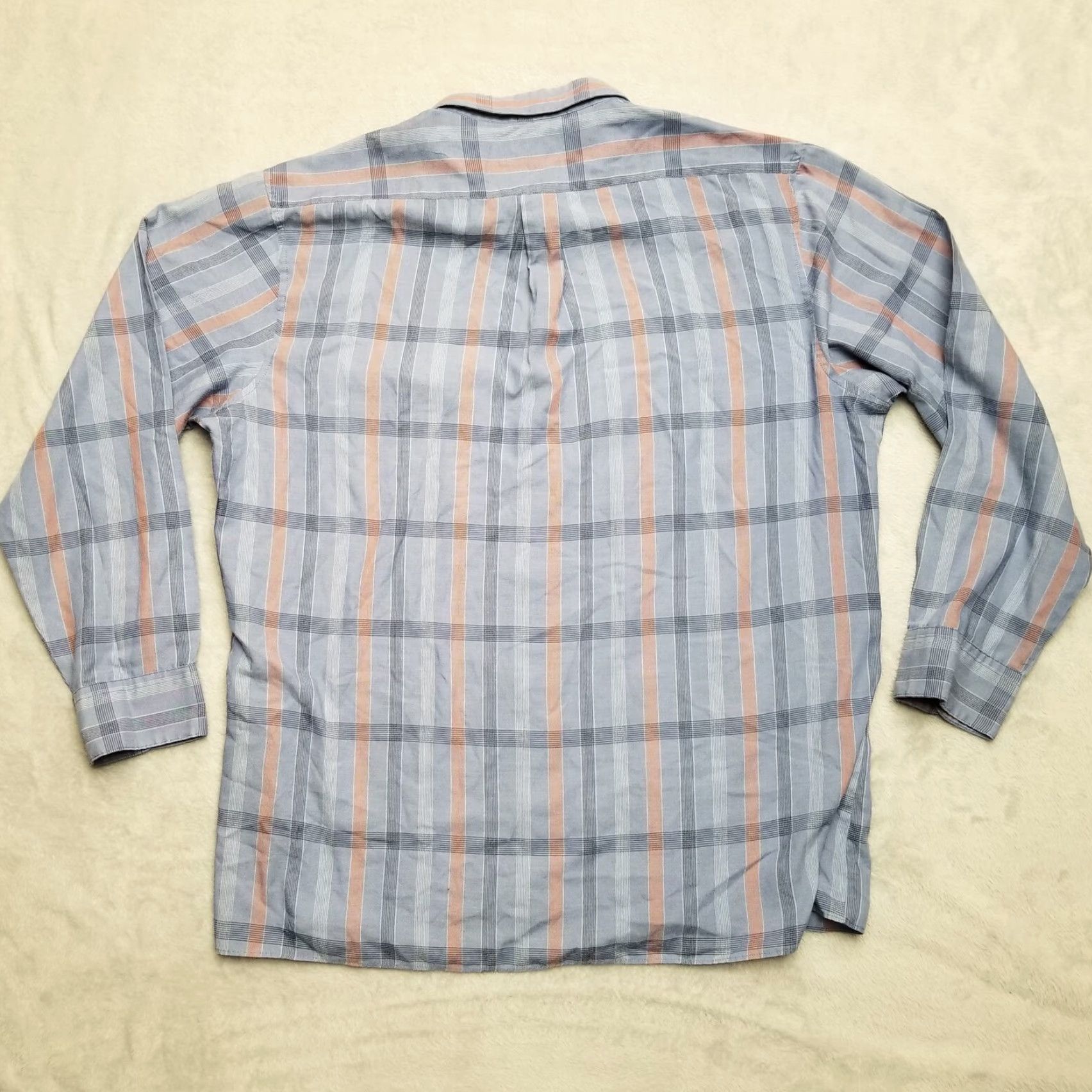 Vintage Marines Club Shirt Men XL Blue Plaid Lightweight Cotton Polyester Blend Button-Up Long Sleeve Casual Gyms Outdoors American Size US XL / EU 56 / 4 - 5 Thumbnail