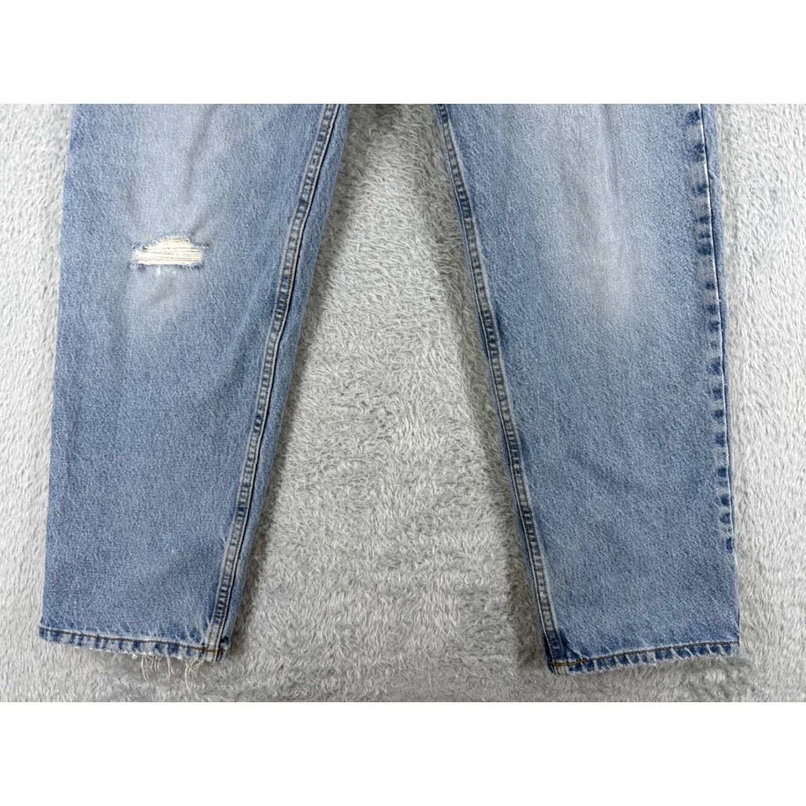 Calvin Klein VINTAGE Calvin Klein Jeans Men 36 Blue Denim Straight Fit Regular 5-Pocket Cotton Pants Blue 33x31 Filth? Size US 36 / EU 52 - 2 Thumbnail
