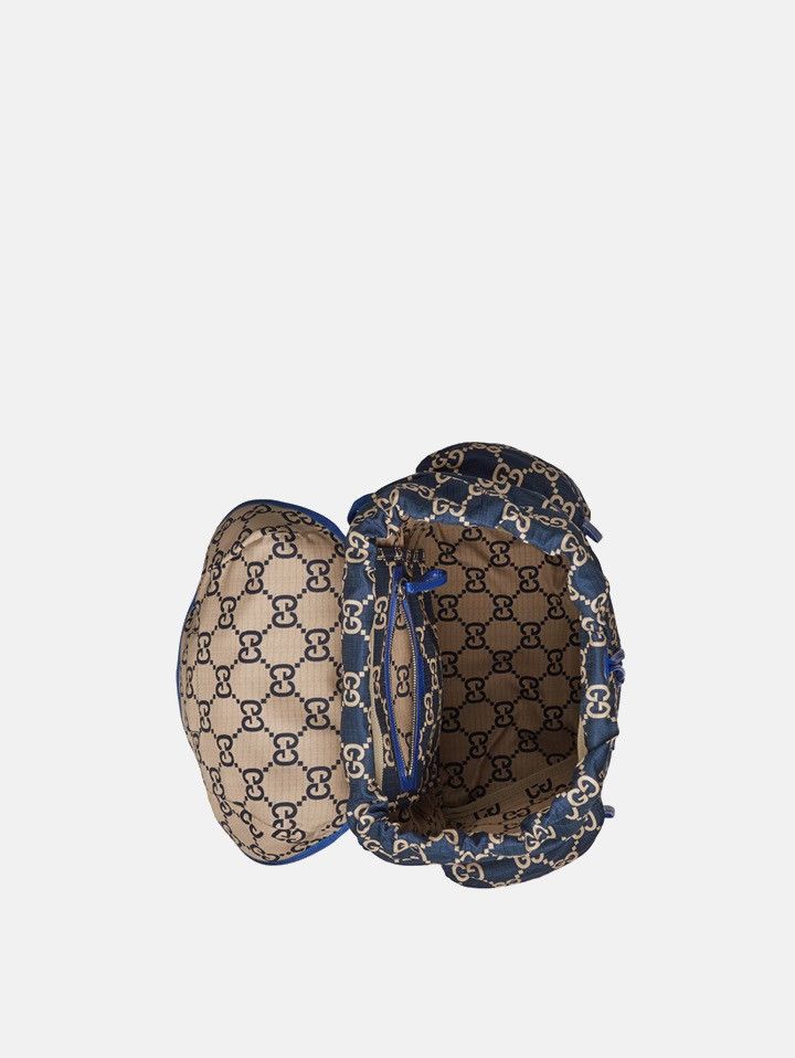 Gucci GUCCI Large GG Ripstop Backpack Blue Size ONE SIZE - 4 Thumbnail