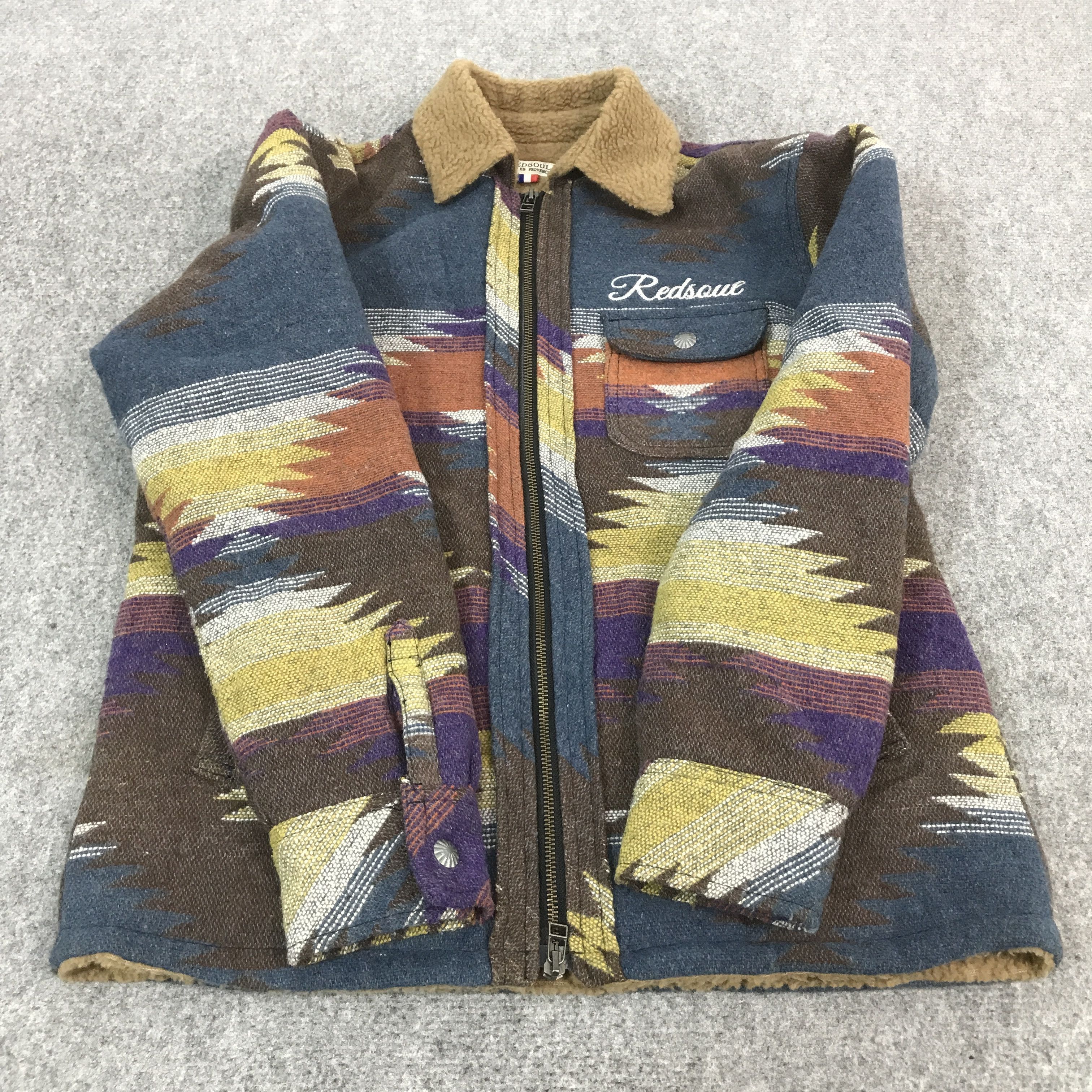 Japanese Brand REDSOUL JAPAN MULTICOLOU BAVAJO JACKET Size US M / EU 48-50 / 2 - 8 Thumbnail