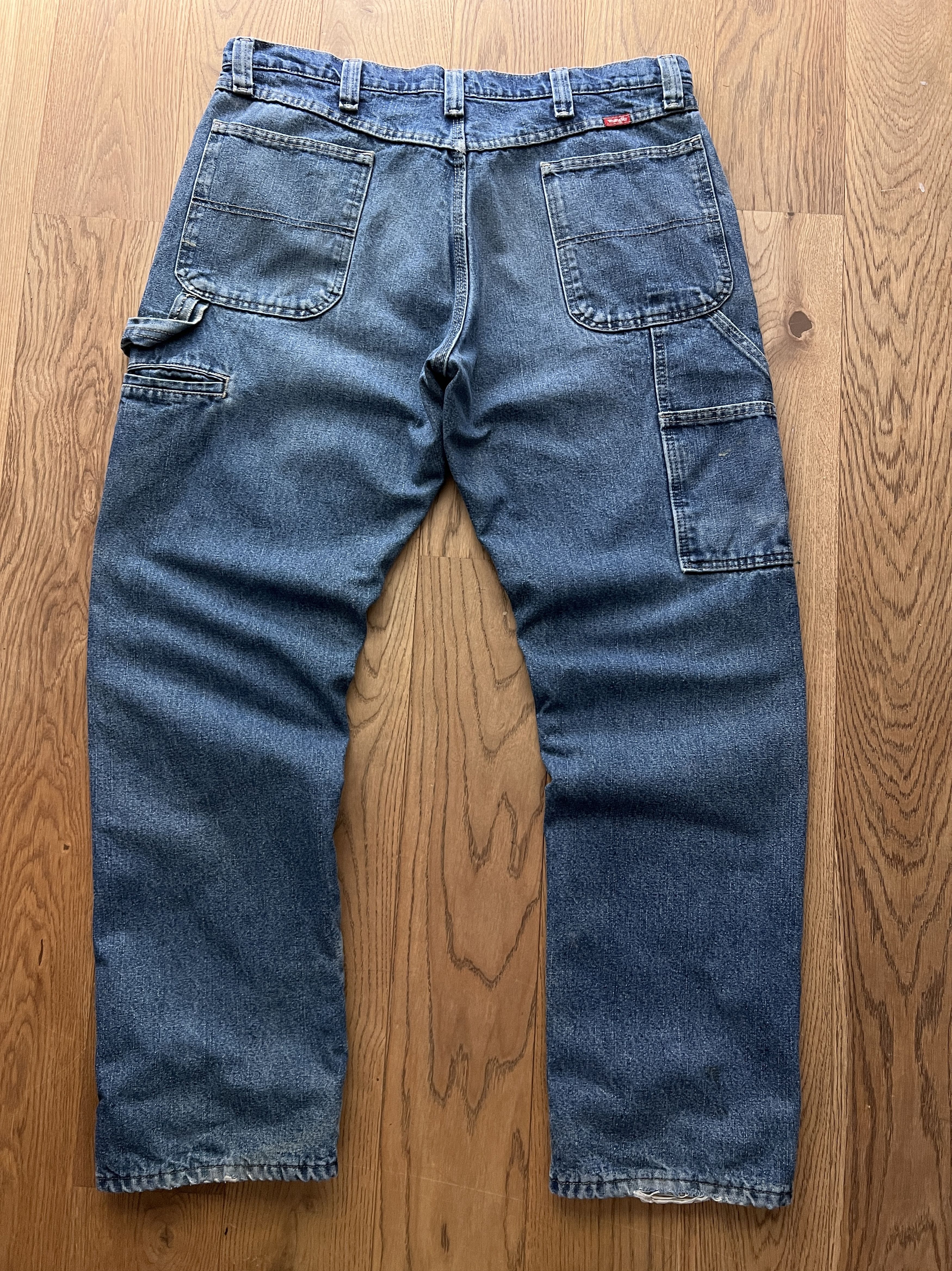 Wrangler Crazy! Wrangler vintage 90s carpenter fleece denim workpants Size US 36 / EU 52 - 4 Thumbnail