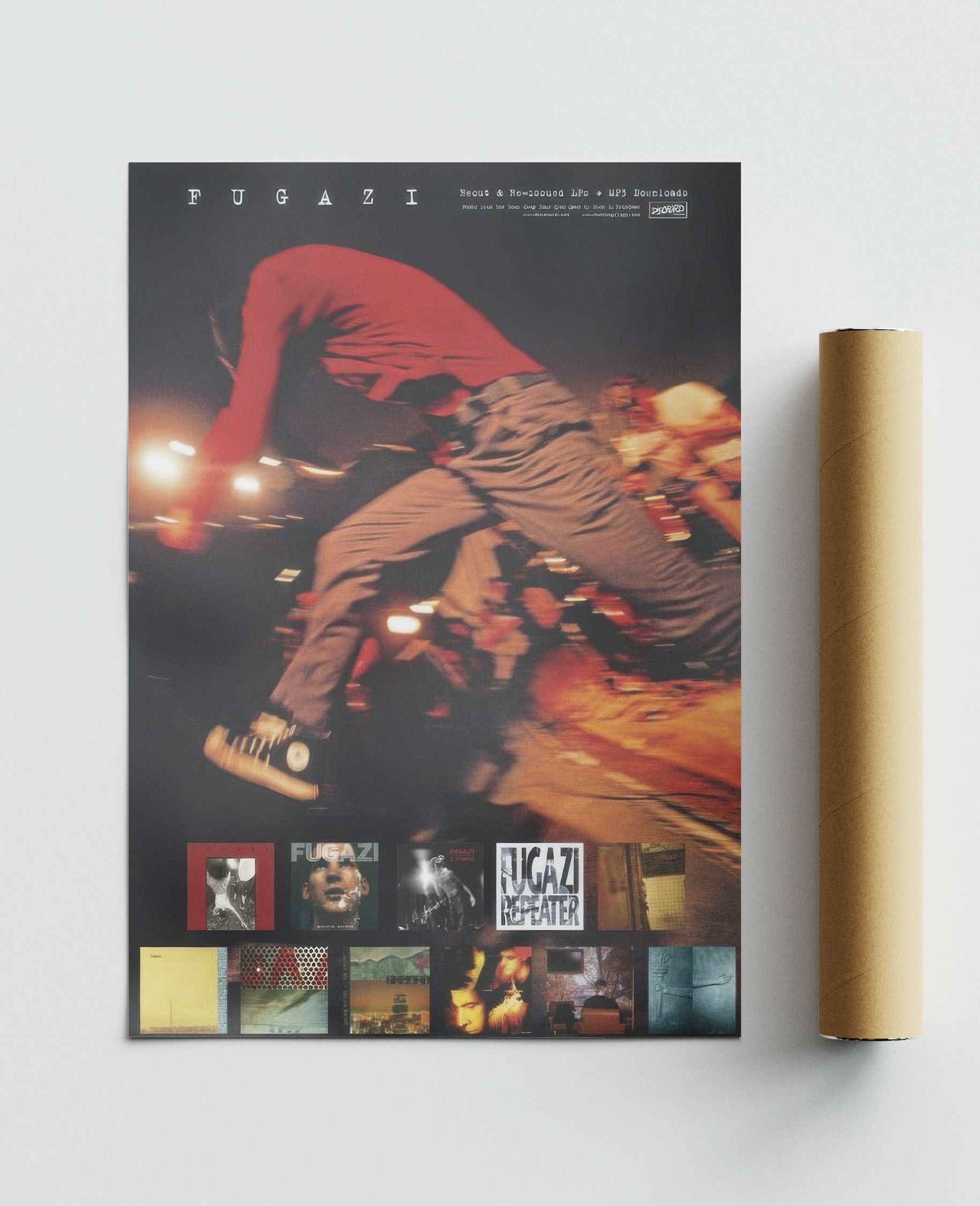 Band Tees Fugazi Poster Print Tee Gift Vintage Music Band Merch Size ONE SIZE - 3 Thumbnail