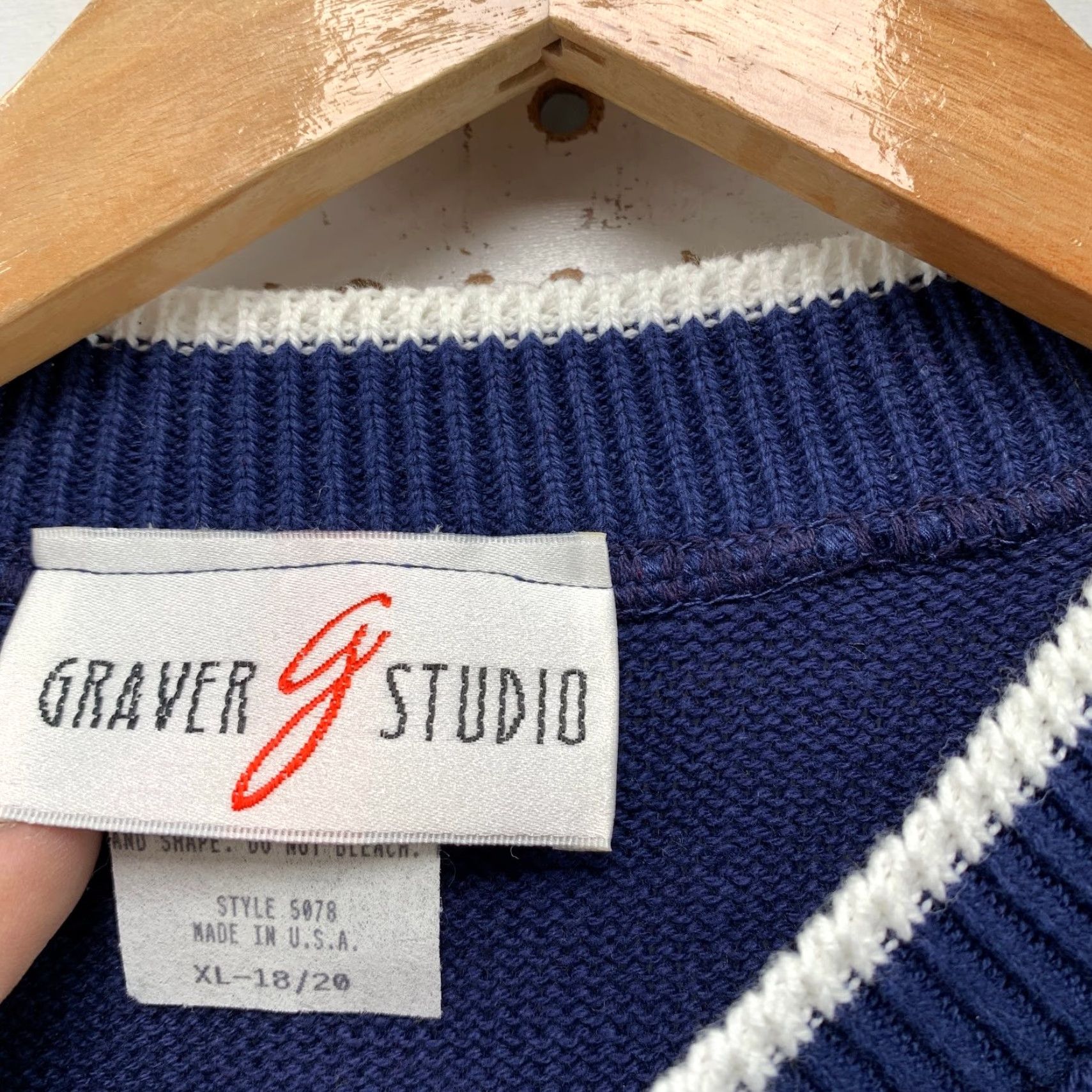 Vintage VINTAGE Susan Graver Nautical Sweater Womens XL Knit Short Sleeve Stars Flag USA Size XL / US 12-14 / IT 48-50 - 5 Thumbnail