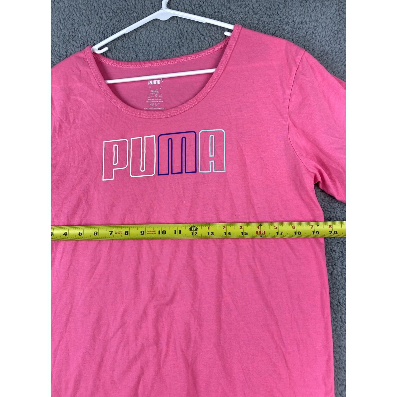 Puma PUMA Graphic Tee Shirt Women’s Medium Pink Crew Neck Short Sleeve Logo 100% Cotton Basic All Seasons Ladies Tee Size M / US 6-8 / IT 42-44 - 4 Thumbnail