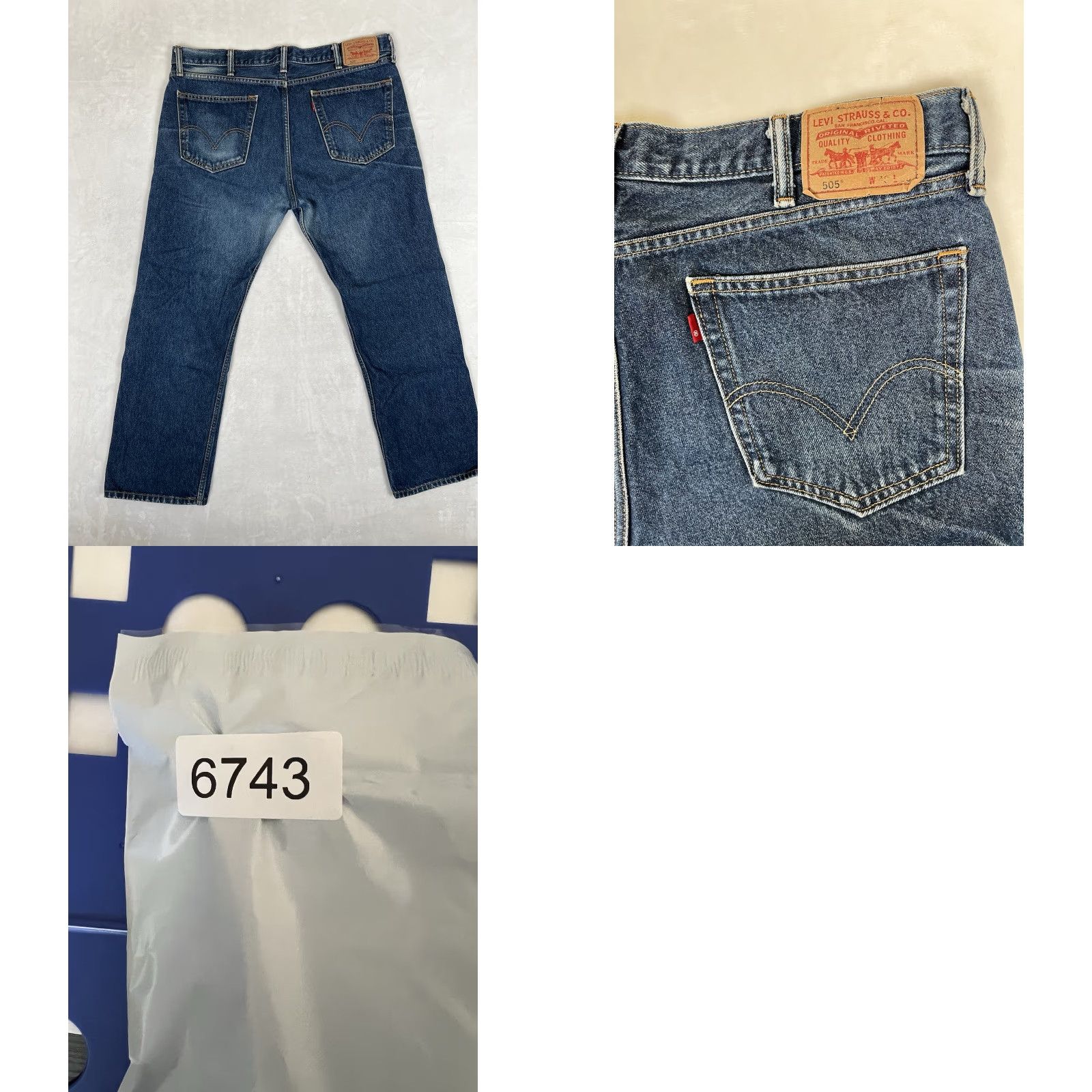 Levi's VINTAGE Levi’s 505 Jeans Denim Blue Medium Wash 40x30 Straight Jeans Men 90s USA Denim Straight Model Levi’s 505 Waist 40 Inseam 30 In Mens Size US 40 / EU 56 - 8 Thumbnail