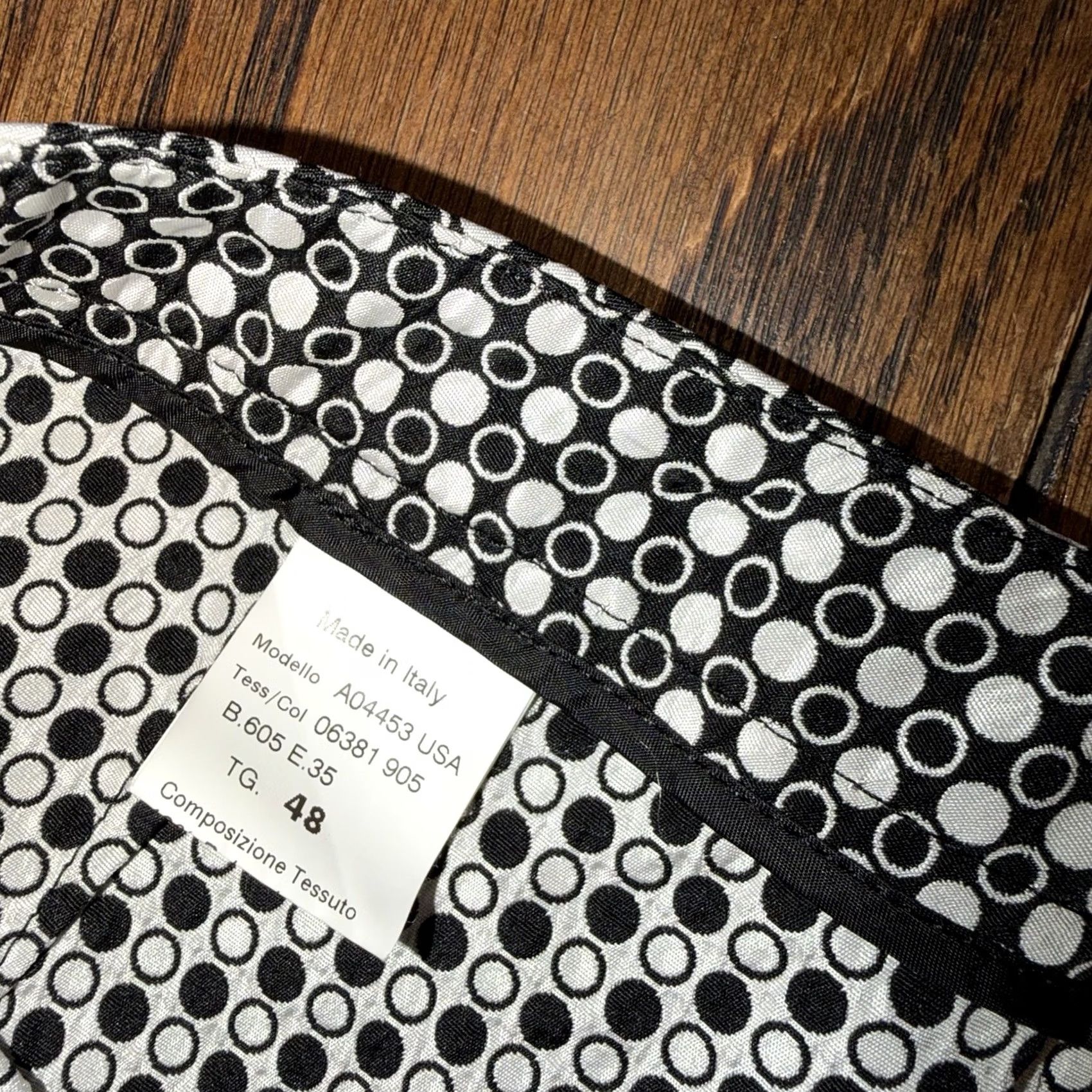 Peserico Peserico Italy Women’s Pants Size 48 Black White Dots Made In Italy Size 34" / US 12 / IT 48 - 5 Thumbnail