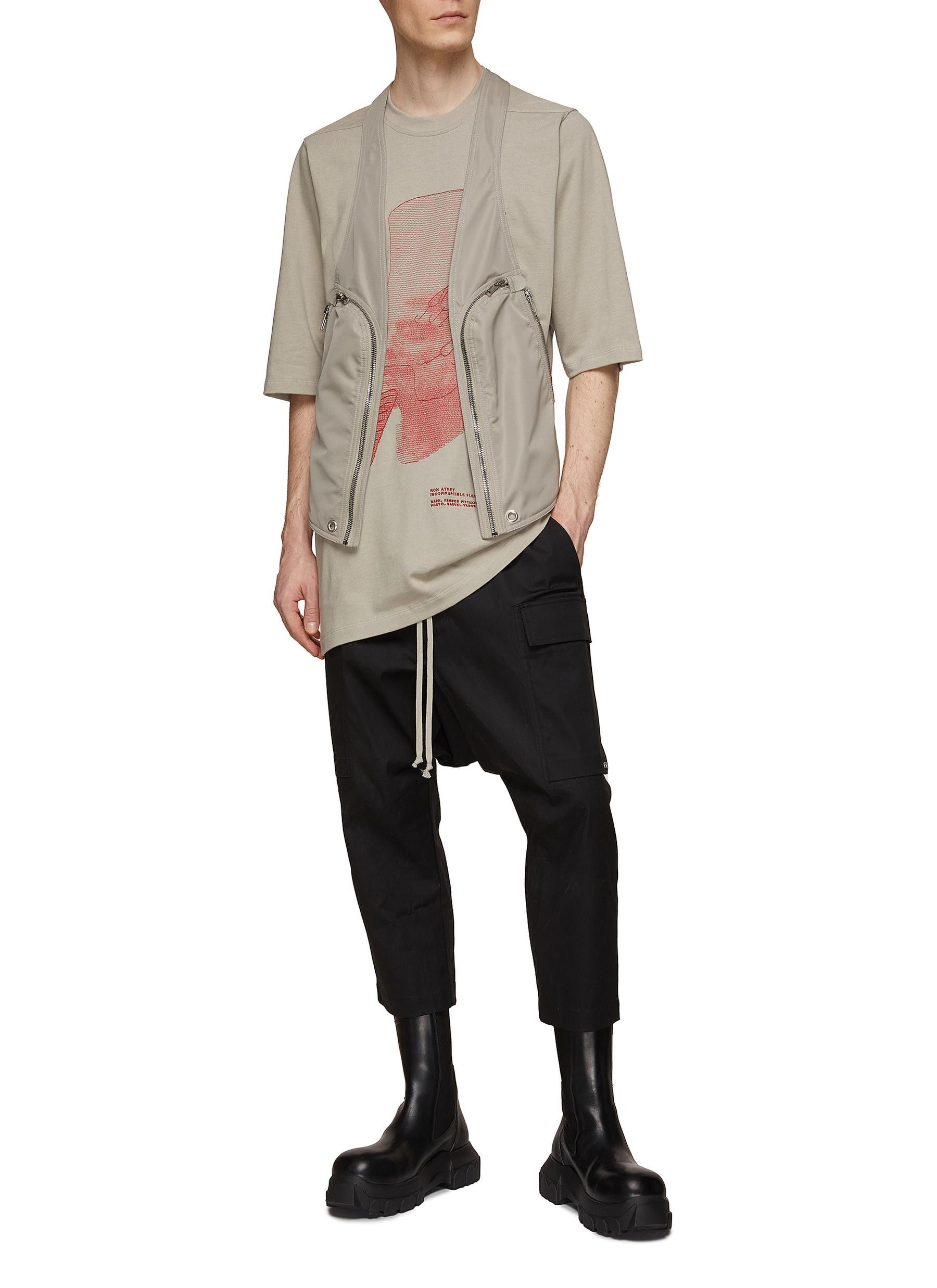 Rick Owens o1s1v1n0724 Short Sleeve T-Shirts in Grey Size US M / EU 48-50 / 2 - 2 Thumbnail