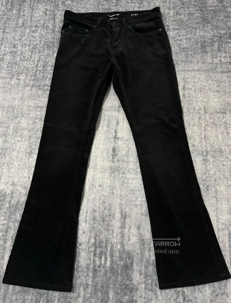 Saint Laurent Paris Saint Laurent Paris Cat Claw Corduroy Flared Pants Size US 29 - 1 Thumbnail