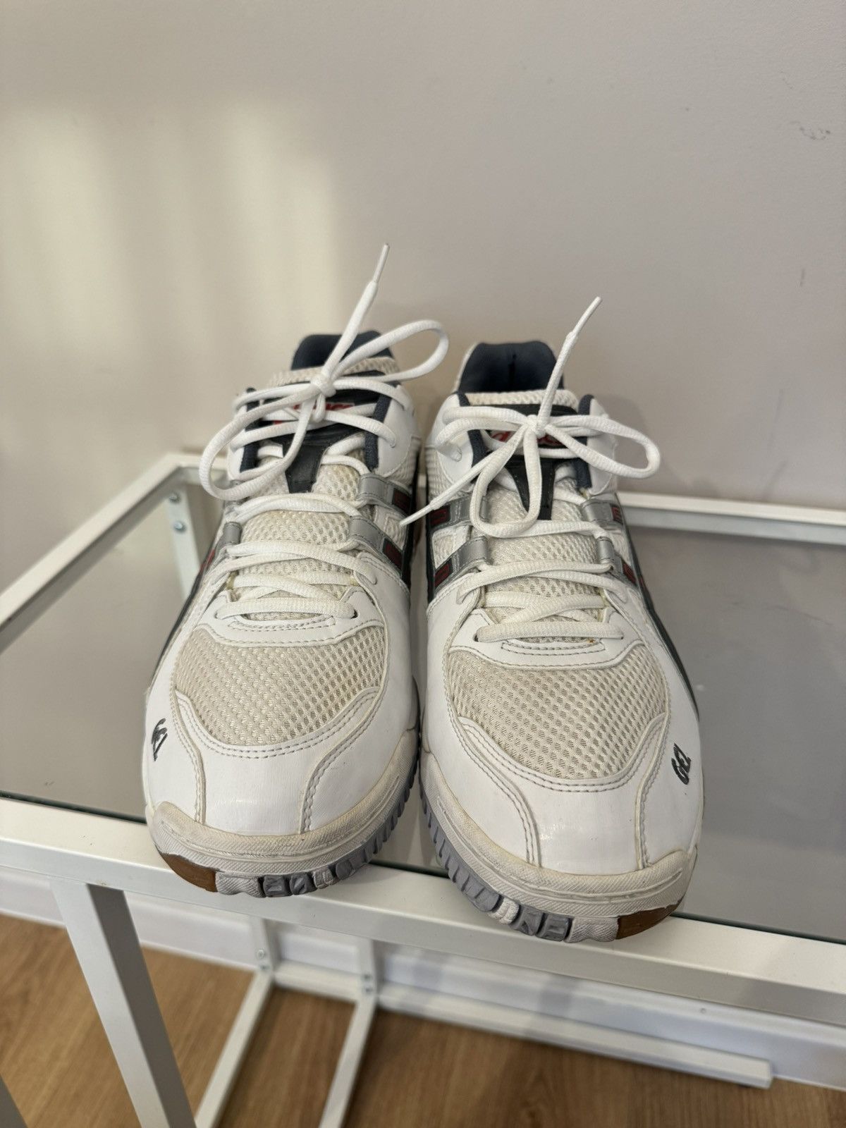 Asics × Vintage Asics white gel tactic sneakers vintage gorpcore 90s 00s Size US 12 / EU 45 - 2 Thumbnail