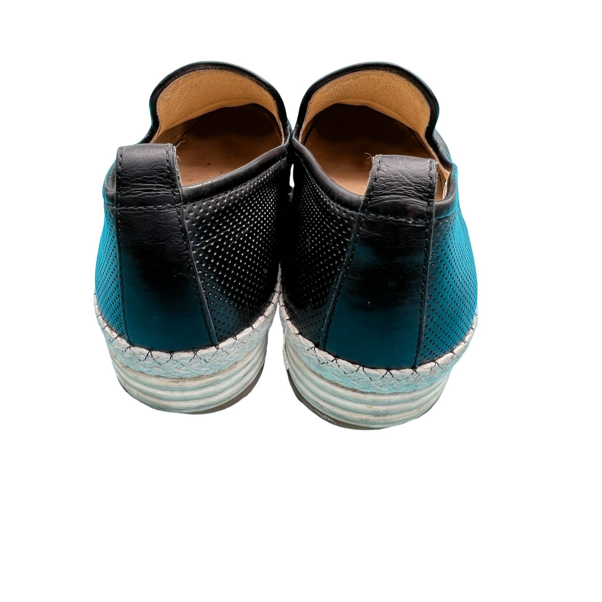 Other Paul Green Black Leather Loafer Shoes Patent Tip Espadrille Size US 10 / IT 40 - 4 Thumbnail