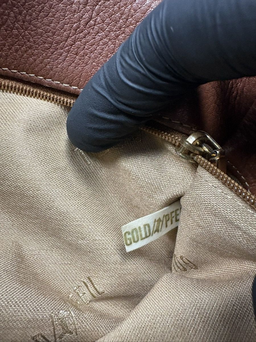 Vintage Goldpfeil Germany 1856 Brown Leather Tote Bag Vintage Luxury Size ONE SIZE - 16 Thumbnail
