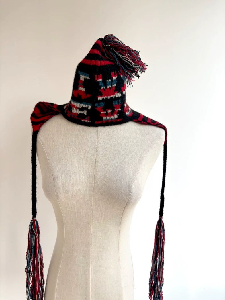 Vivienne Westwood Vivienne Westwood A dark red striped letter "Zhenyi" hat w Size ONE SIZE - 4 Thumbnail