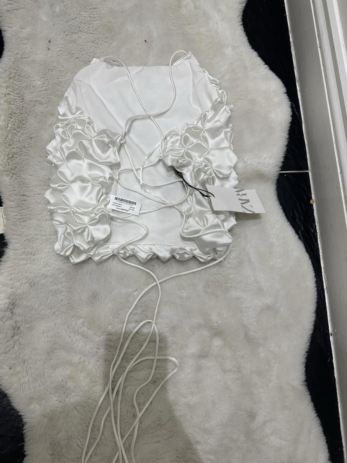 Zara ZARA white top satin size XXL BNWT Size XXL / US 16-18 / IT 52-54 - 3 Thumbnail