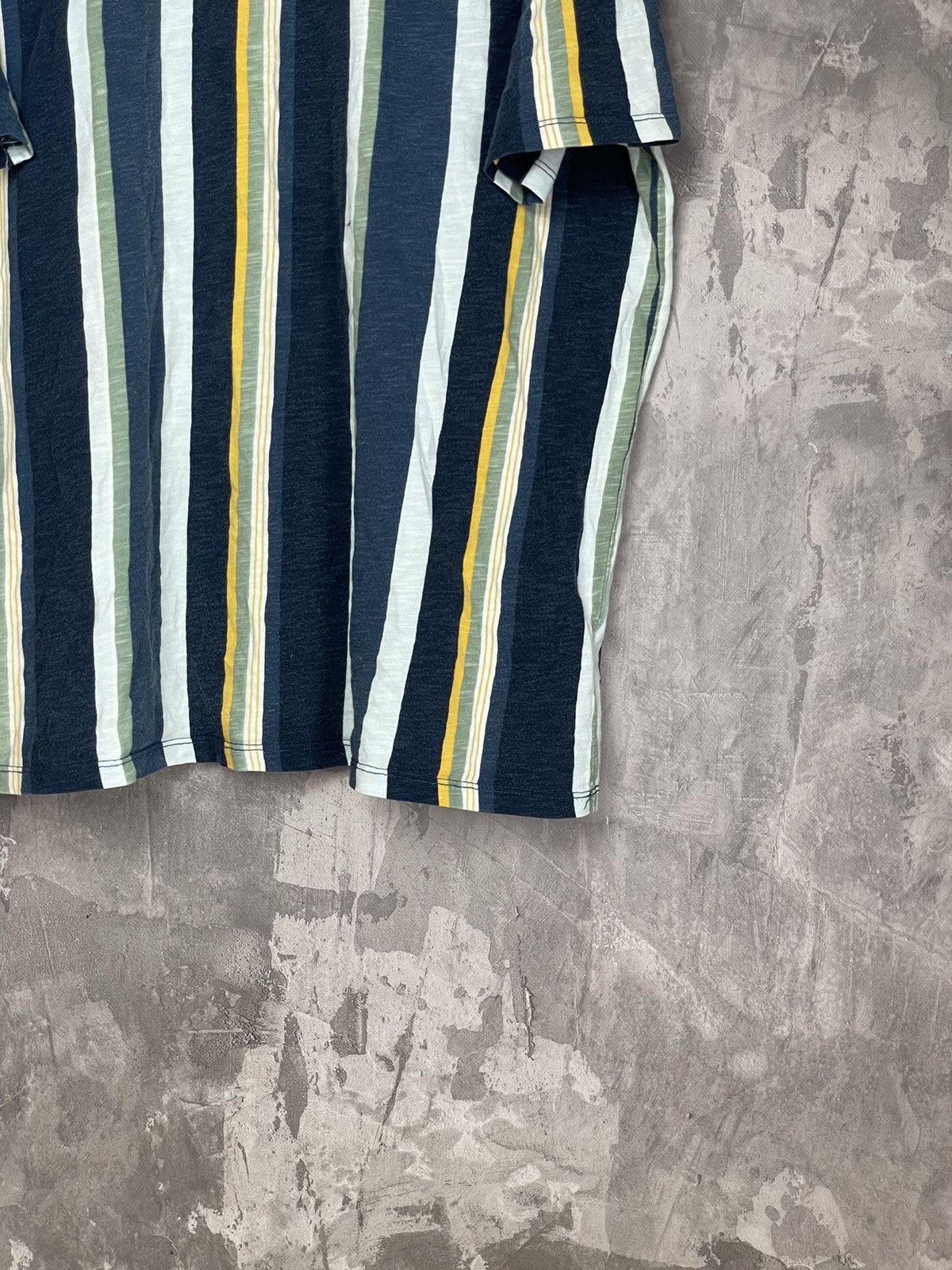 A$AP Rocky × Guess × Vintage Vintage GUESS like ASAP ROCKY Striped Spellout T Shirt Size US L / EU 52-54 / 3 - 6 Thumbnail