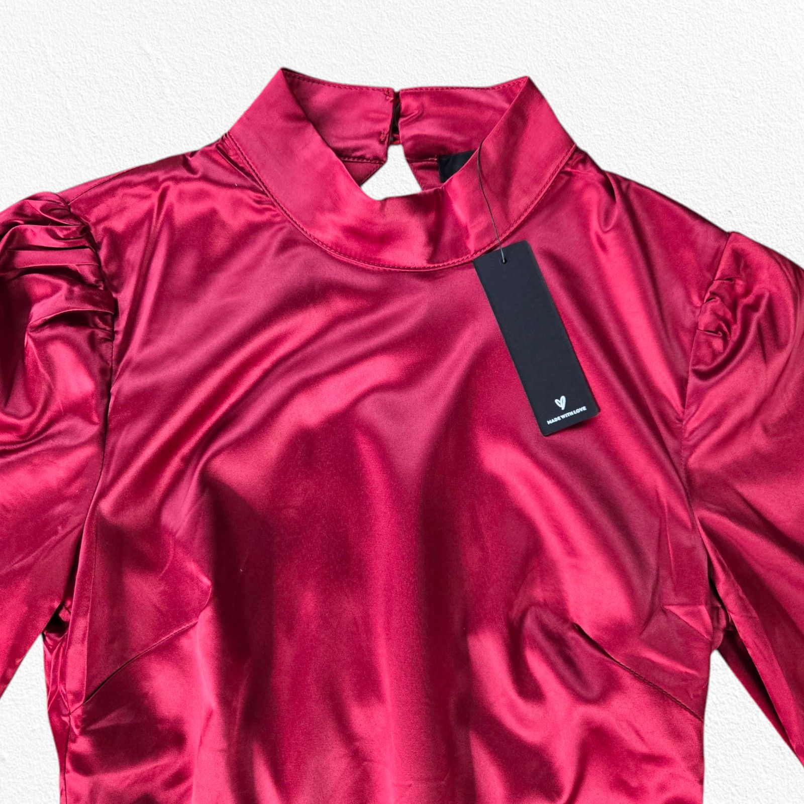 Other Lulus Red Satin Faux Wrap Mini Dress Size Medium Size M / US 6-8 / IT 42-44 - 6 Thumbnail