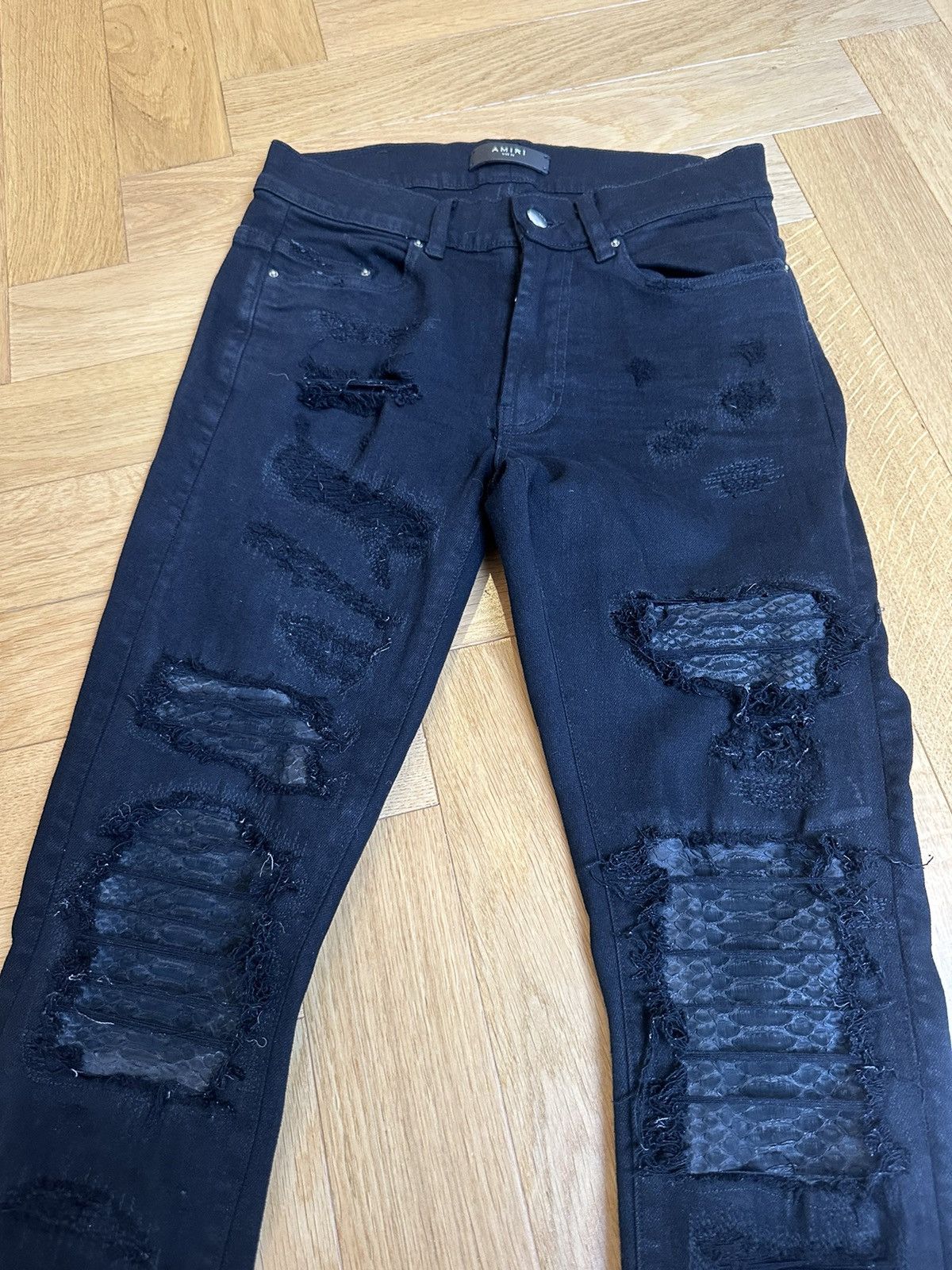 Amiri Amiri 16SS Python MX0 Snakeskin Jeans Size US 28 / EU 44 - 3 Thumbnail