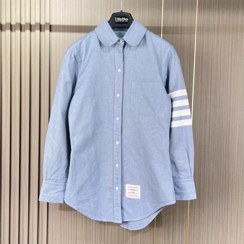 Thom Browne Thom Browne size38 Four-barrel striped shirt Size US XXS / EU 40 - 1 Thumbnail