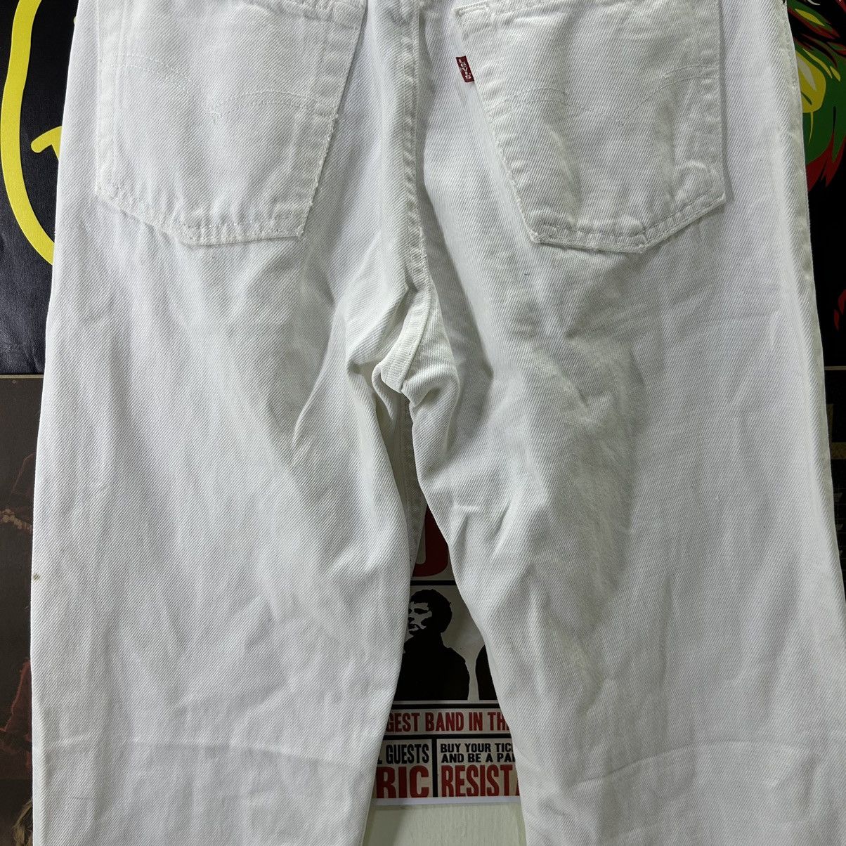 Levi's Vintage Levi’s 525 90s USA White Distressed Denim Size US 30 / EU 46 - 12 Thumbnail