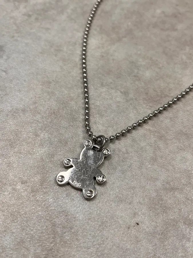 Dolce & Gabbana 2000s Dolce & Gabbana Teddy Bear Grey Necklace Size ONE SIZE - 3 Thumbnail
