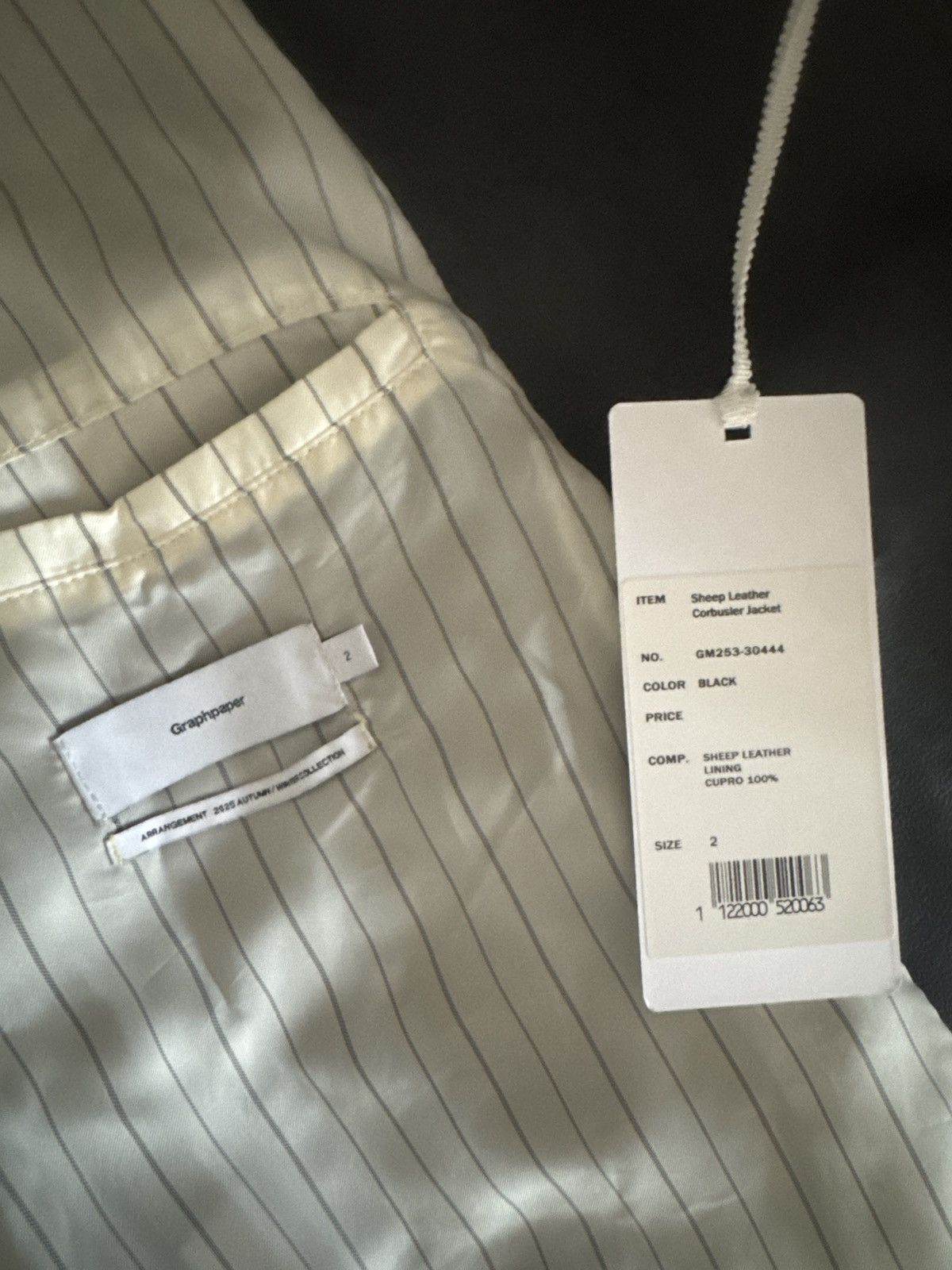 Graphpaper ($1340) Sheep Leather Corbusier Jacket Size US L / EU 52-54 / 3 - 5 Thumbnail