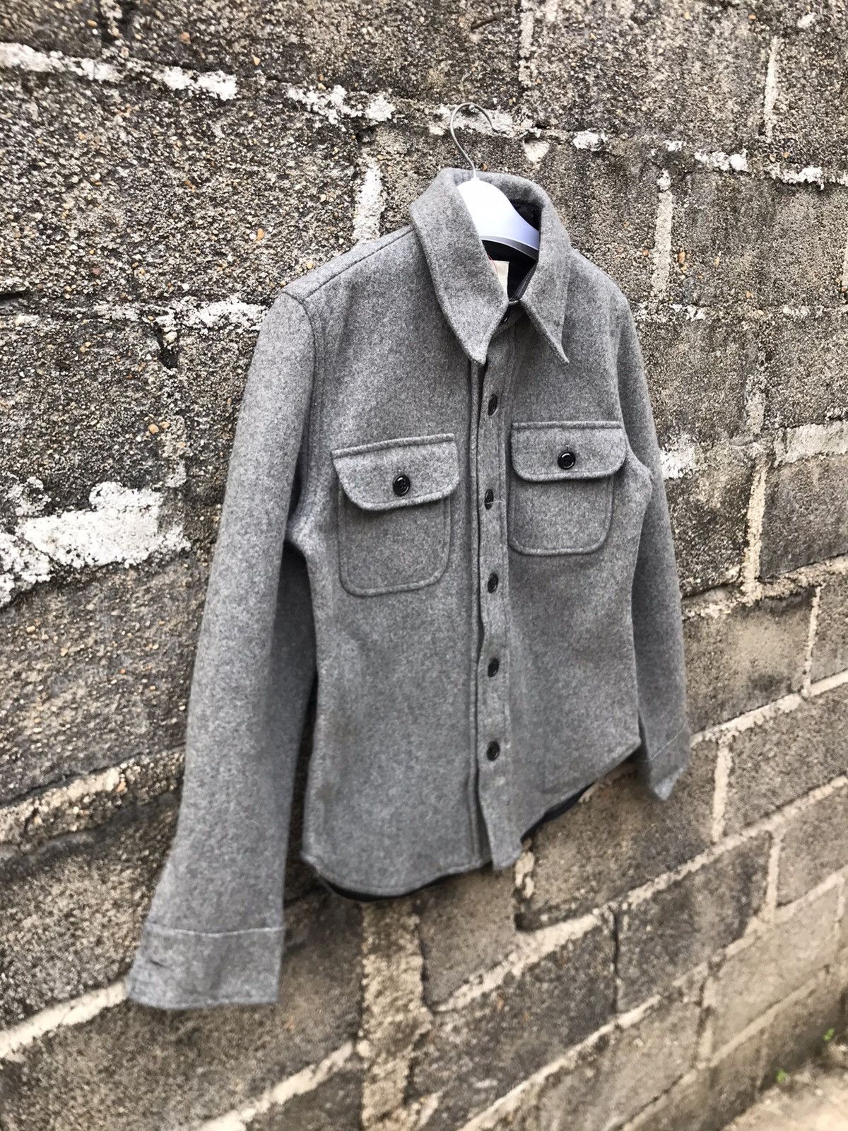 Fidelity 🔥Fidelity By Gerald & Stewart Wool Button Shirt Jacket Size S / US 4 / IT 40 - 2 Thumbnail