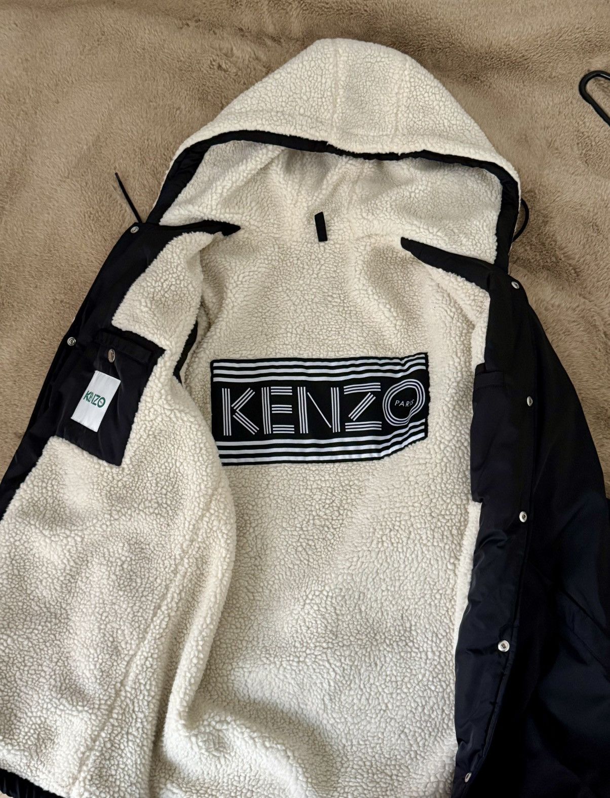Kenzo ($500+ MSRP) Kenzo Paris - Black Shearling Jacket Size US L / EU 52-54 / 3 - 2 Thumbnail