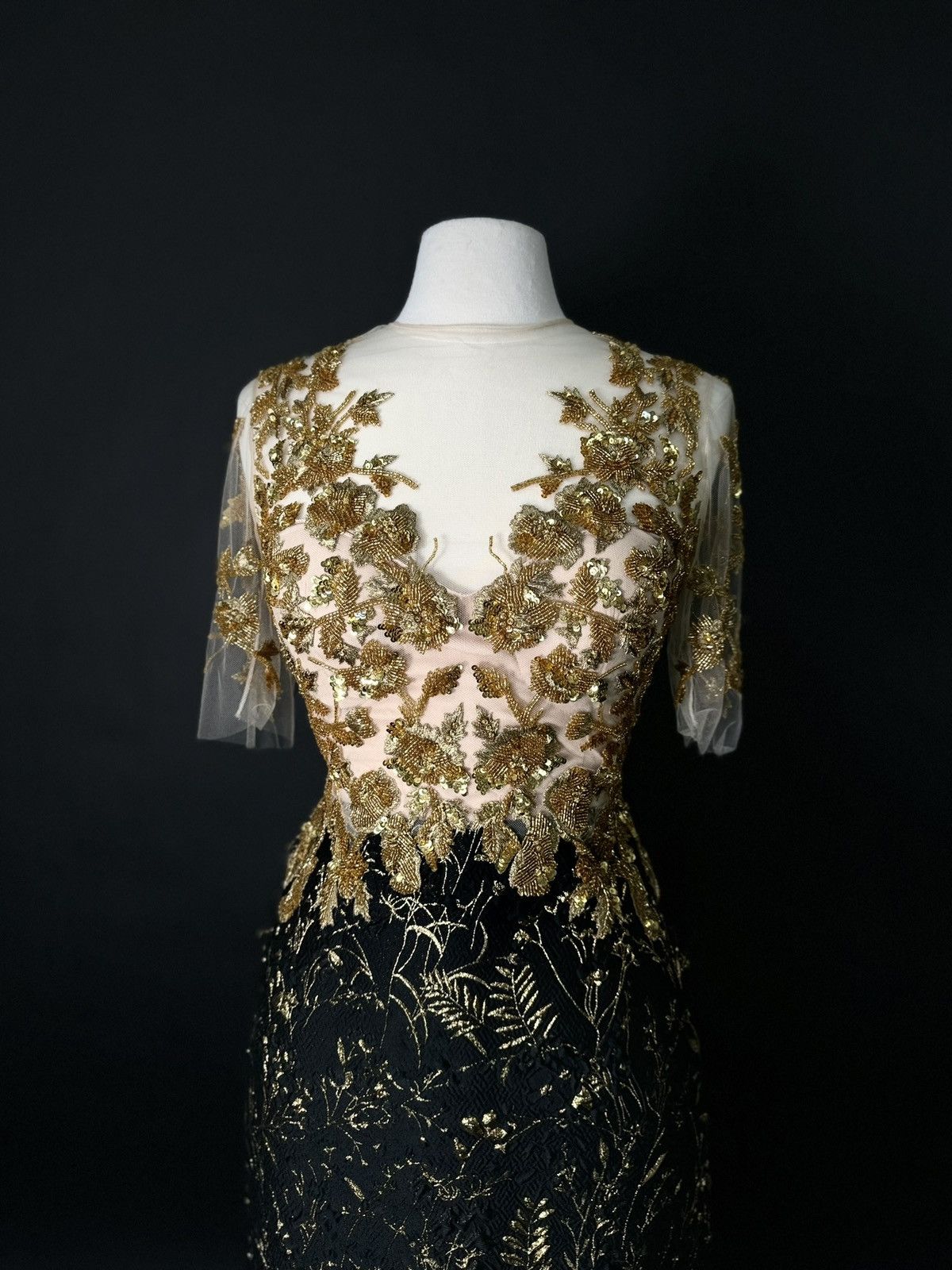 Other Brand New US 10 PAMELLA ROLAND Beaded Embroidered Gown Size L / US 10 / IT 46 - 3 Thumbnail