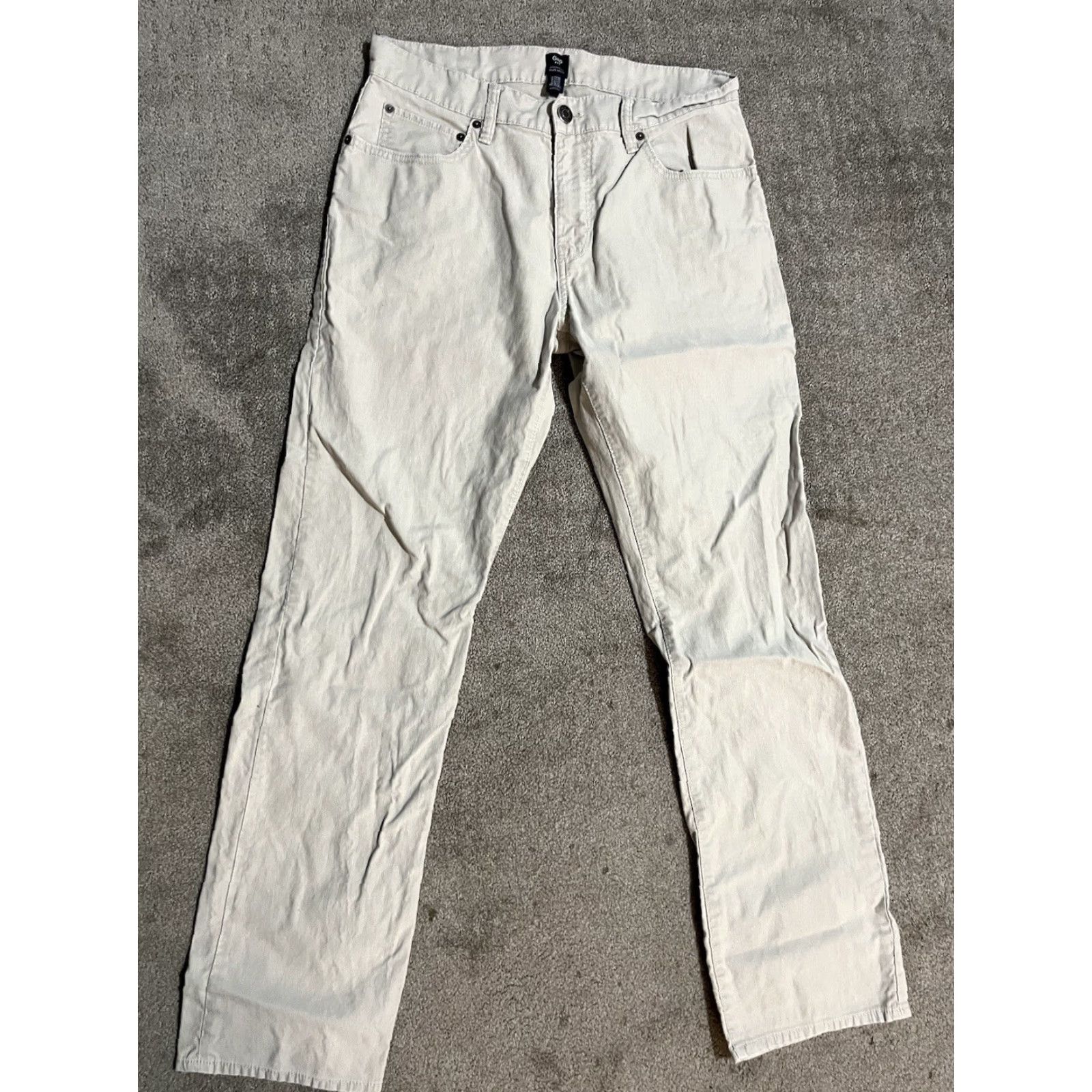 Gap Gap 5- Pocket Pants Men’s Flat Front Straight Khakis Beige Size 32x32 Size US 32 / EU 48 - 2 Thumbnail
