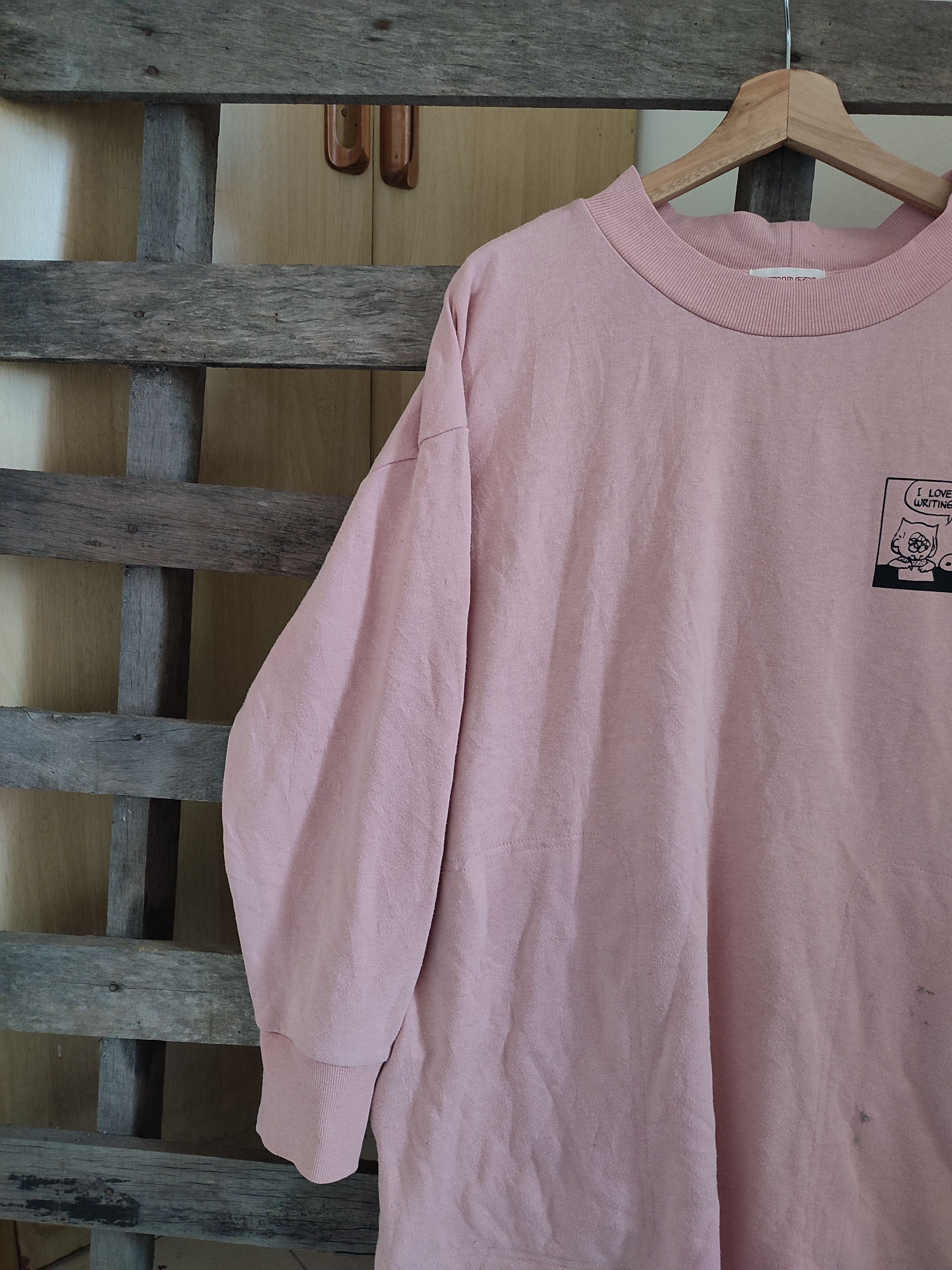Cartoon Network Vintage Peanut ' I Love Writing ' Sweatshirt Size US XL / EU 56 / 4 - 6 Thumbnail