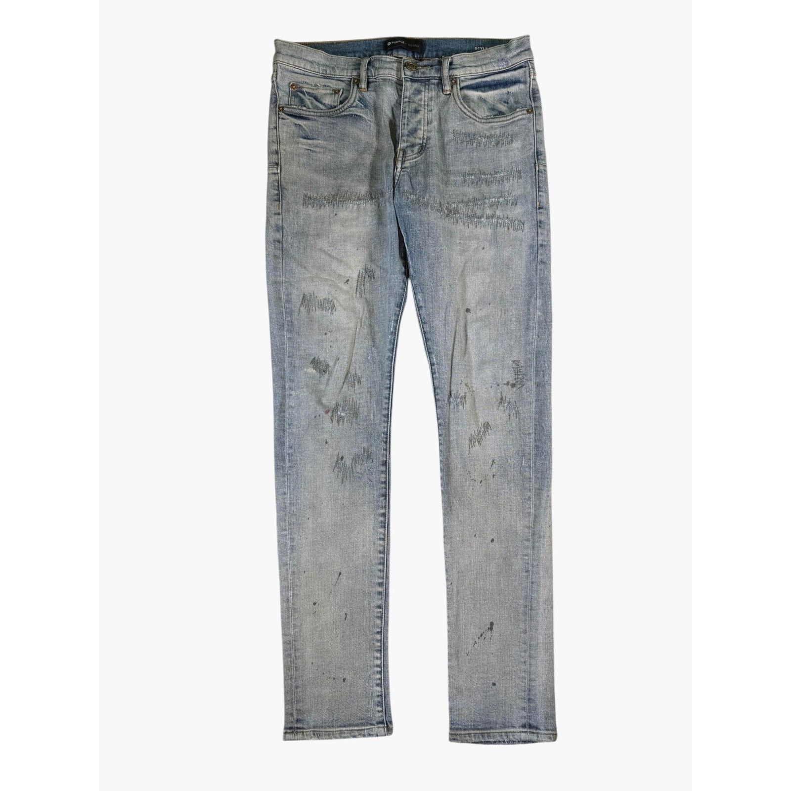 Purple Brand Purple Brand Distressed Light Wash Jeans Size US 31 - 1 Thumbnail
