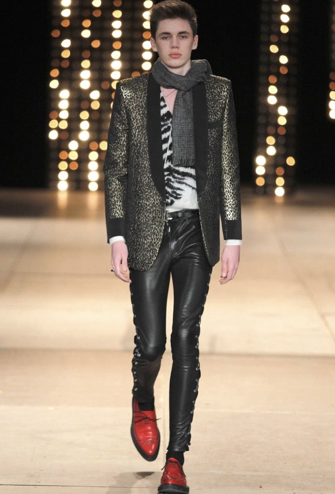 Saint Laurent Paris Saint Laurent Shawl Collar Gradient Leopard Print Blazer Size US M / EU 48-50 / 2 - 9 Thumbnail