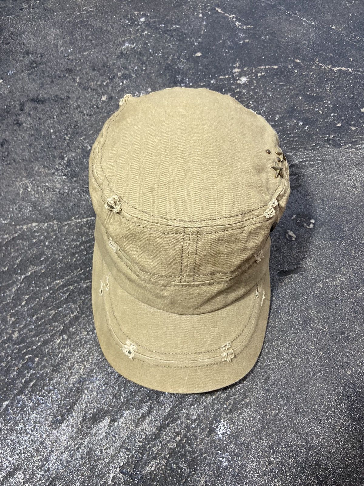 If Six Was Nine × Le Grande Bleu (L.G.B.) × Seditionaries Vintage Cadet Hat Studded Distressed Punk Style Y2K Size ONE SIZE - 8 Thumbnail