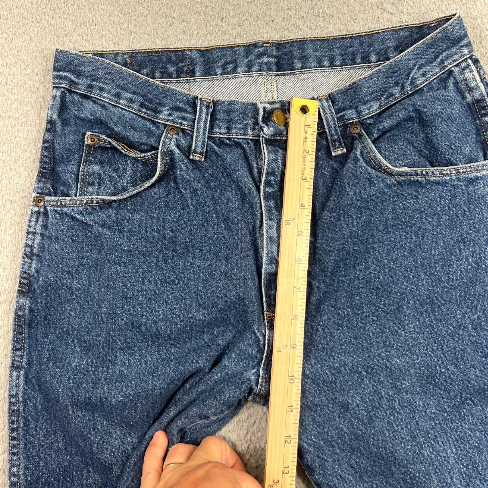 Wrangler Wrangler Button Embroidered Denim Bermuda Shorts Men's 32 Dark Wash Jorts American Grunge Size US 32 / EU 48 - 4 Thumbnail