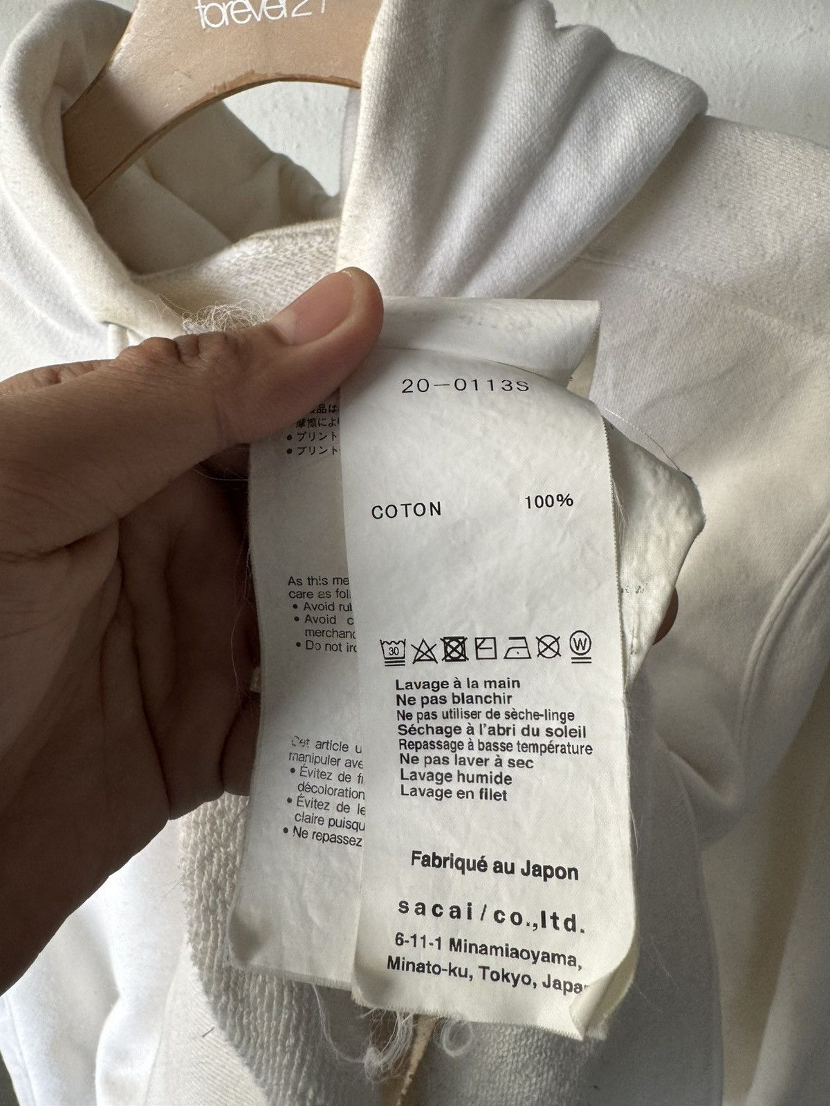 Sacai SS20 Sacai Pullover Hoodie Size US L / EU 52-54 / 3 - 9 Thumbnail