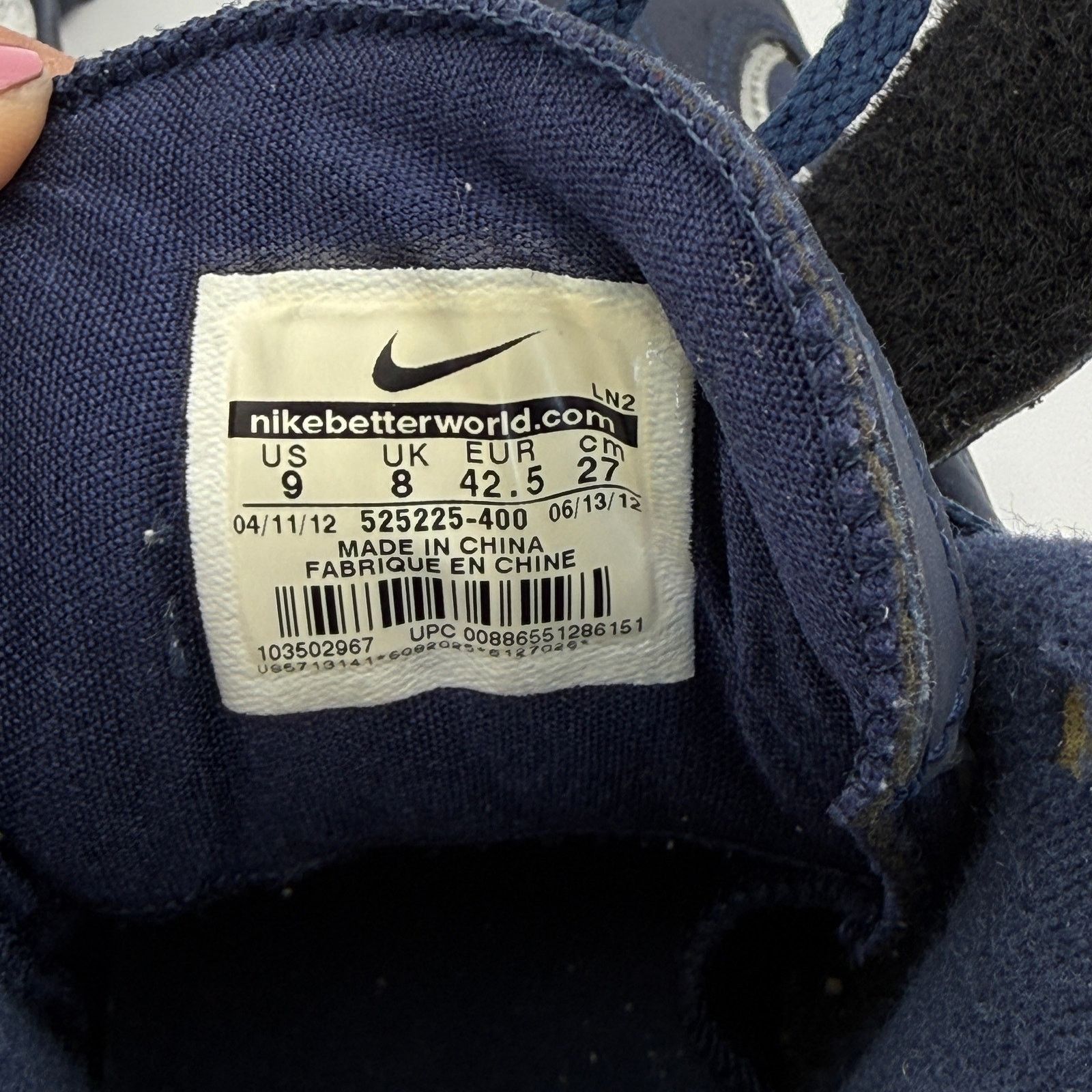 Nike Nike Air Max Speed Turf Navy White 2012 Retro Size US 9 / EU 42 - 8 Thumbnail