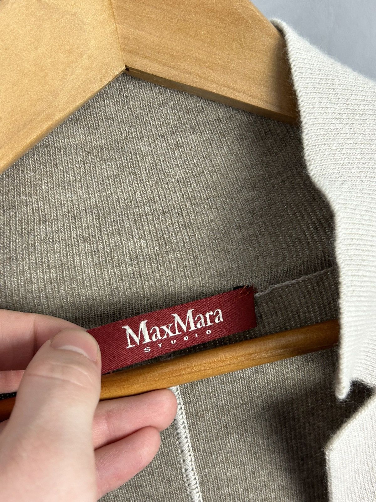 Max Mara Max Mara Studio Virgin Wool Open Front Cardigan Size XL / US 12-14 / IT 48-50 - 6 Thumbnail