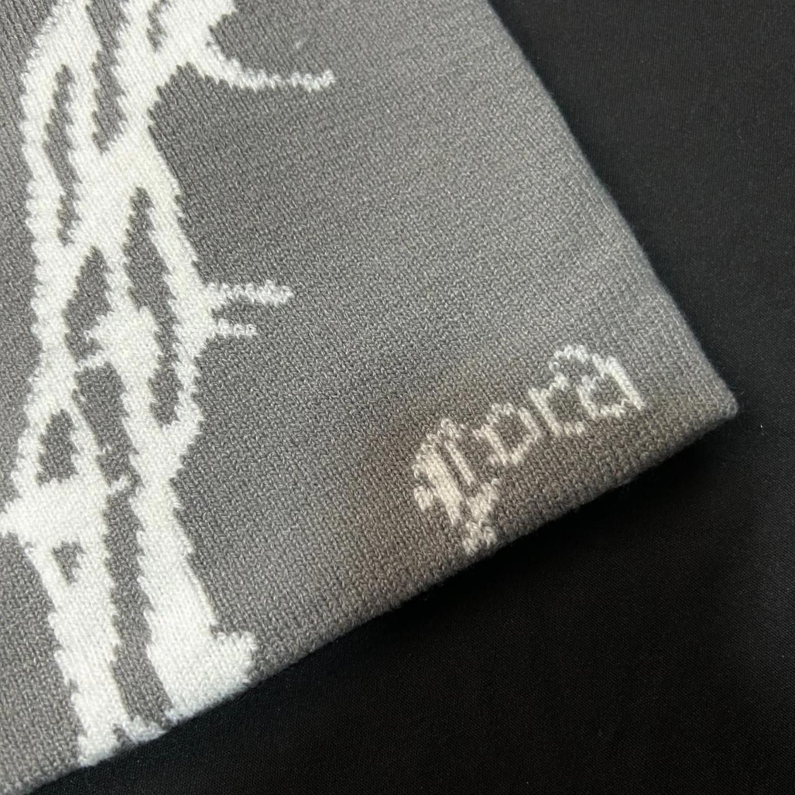 Japanese Brand Rare Barbed Wire Graphic Graphic No Cuff Knit Gray Beanie Size ONE SIZE - 3 Thumbnail