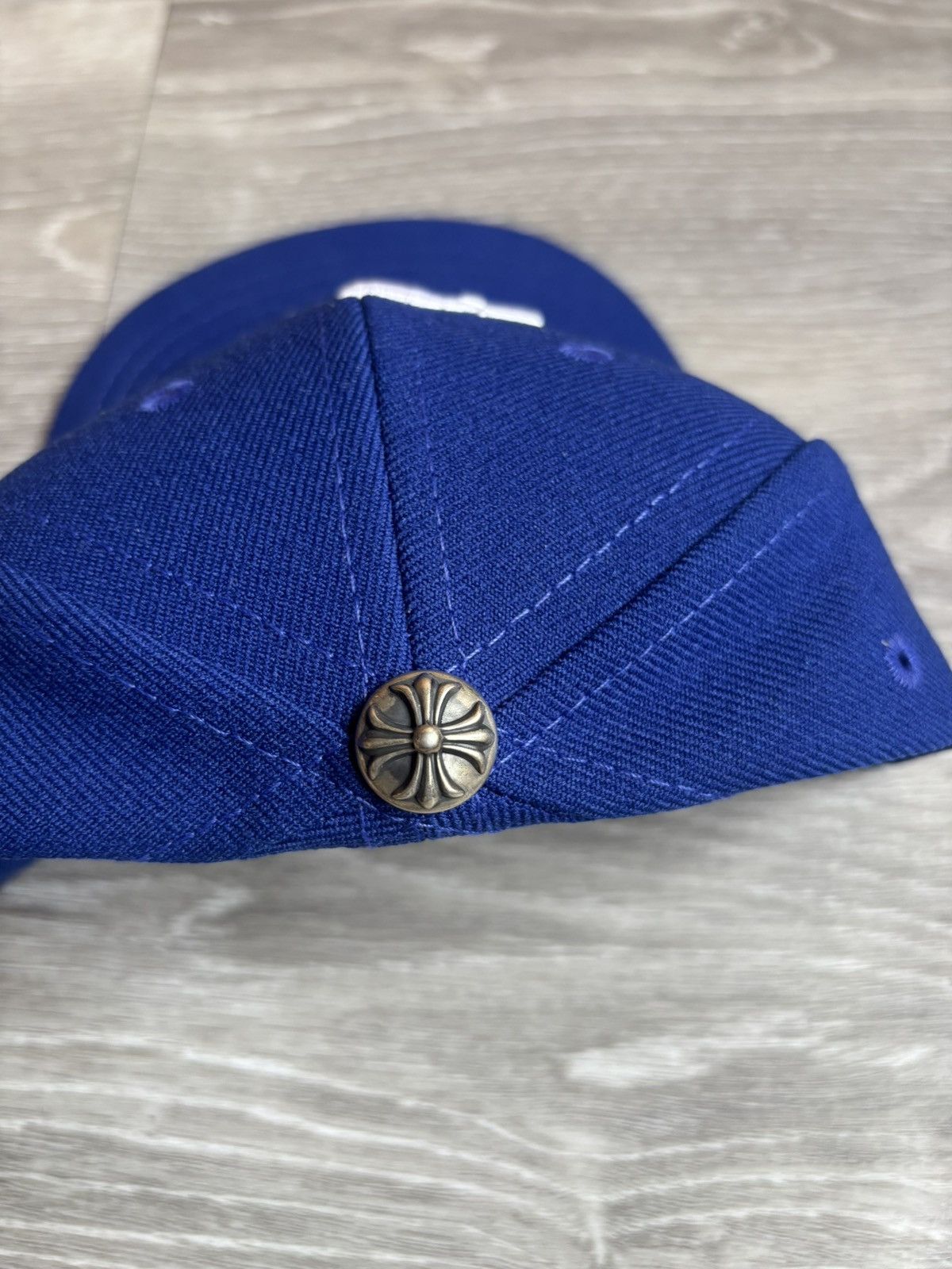 Chrome Hearts Chrome Hearts CH Baseball Cap Blue/White Snapback Hat Size ONE SIZE - 3 Thumbnail