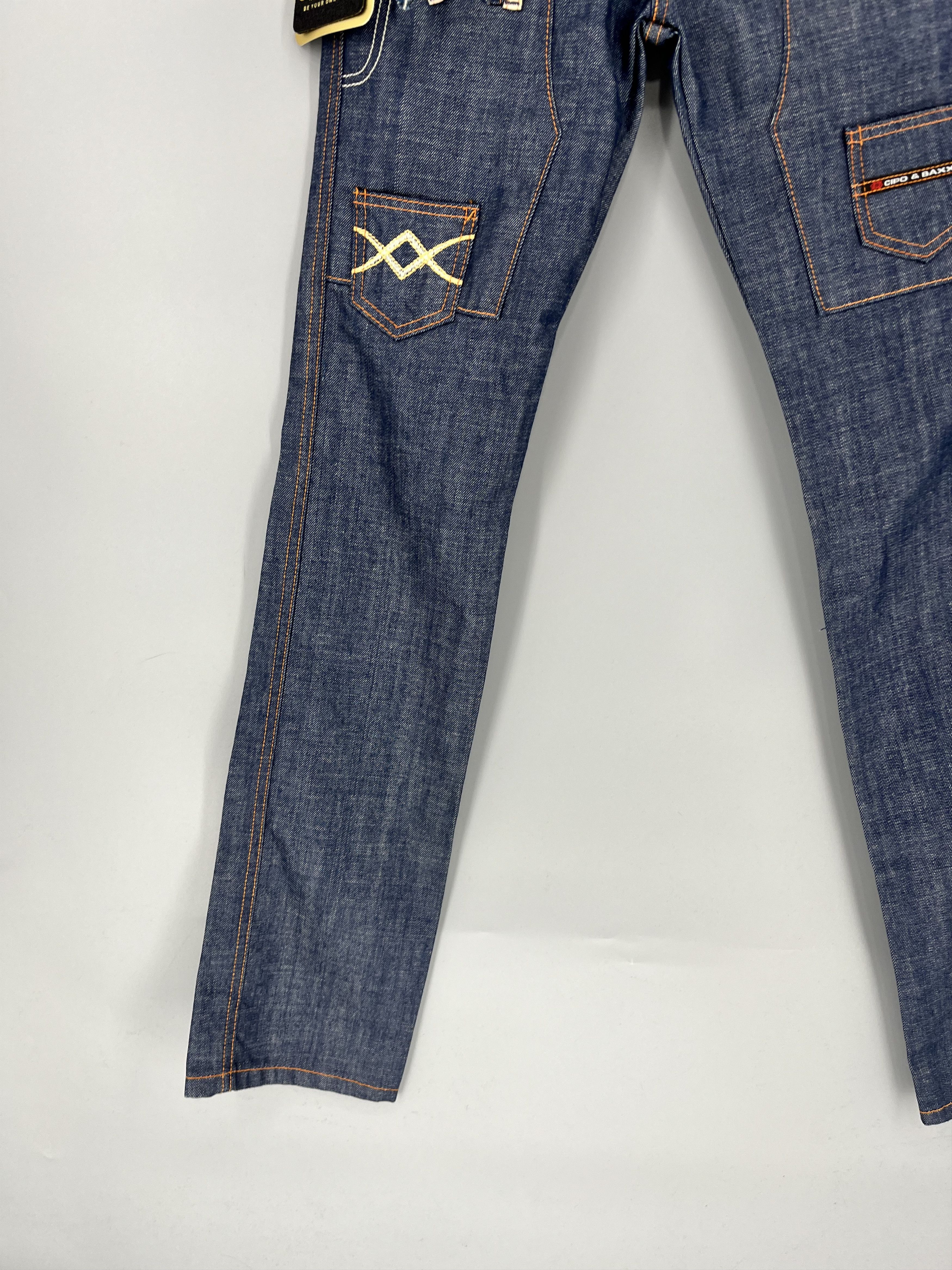 Vintage Vintage Cipo&Baxx Crazy Avant Garde Designer Jeans Size US 27 - 3 Thumbnail