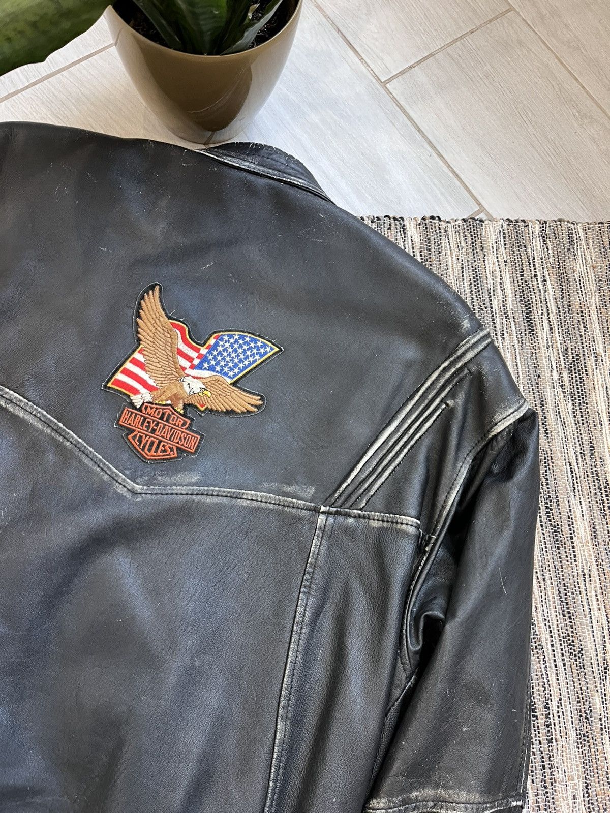 Harley Davidson × Vintage Vintage Willie G Harley Davidson Leather Jacket autographed Size US XL / EU 56 / 4 - 16 Thumbnail